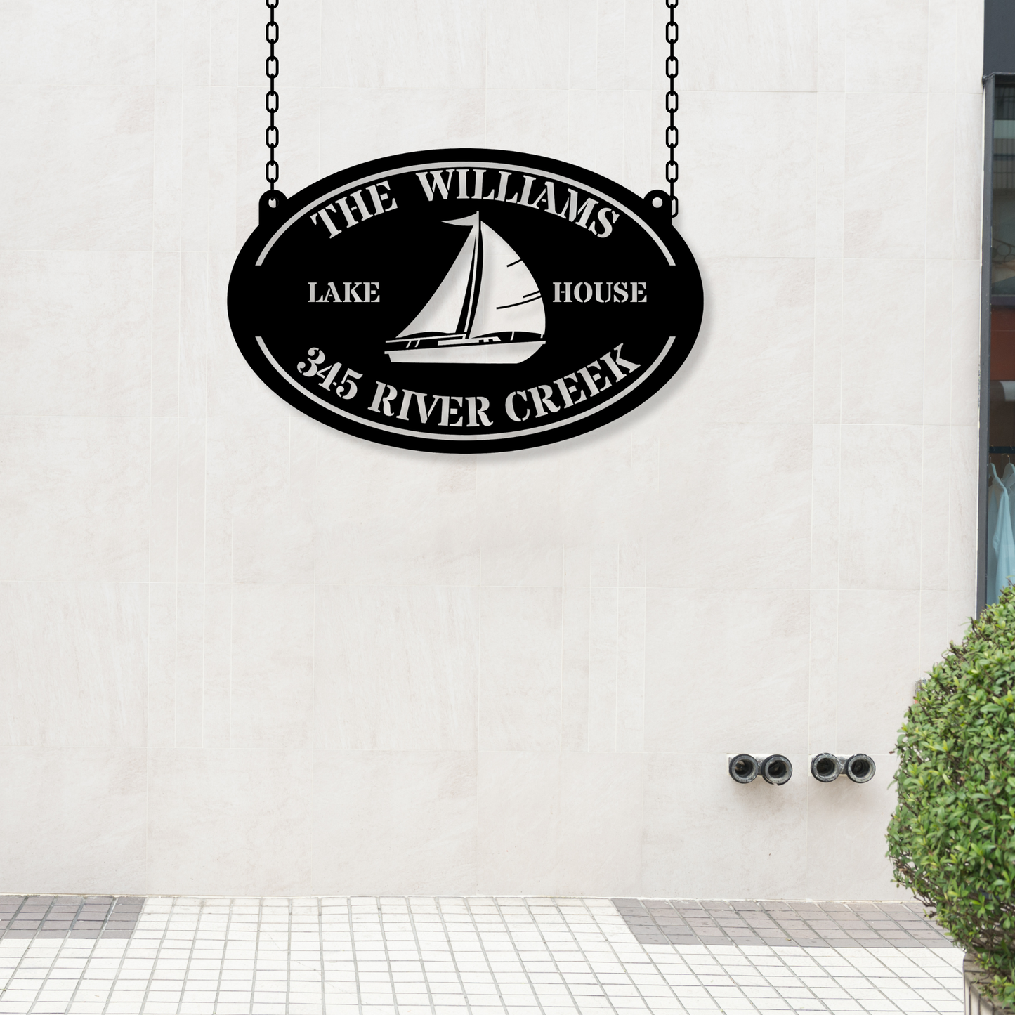 Customized Lake House Metal Sign, Steel This Outdoor Metal Art,  Metal Wall Décor