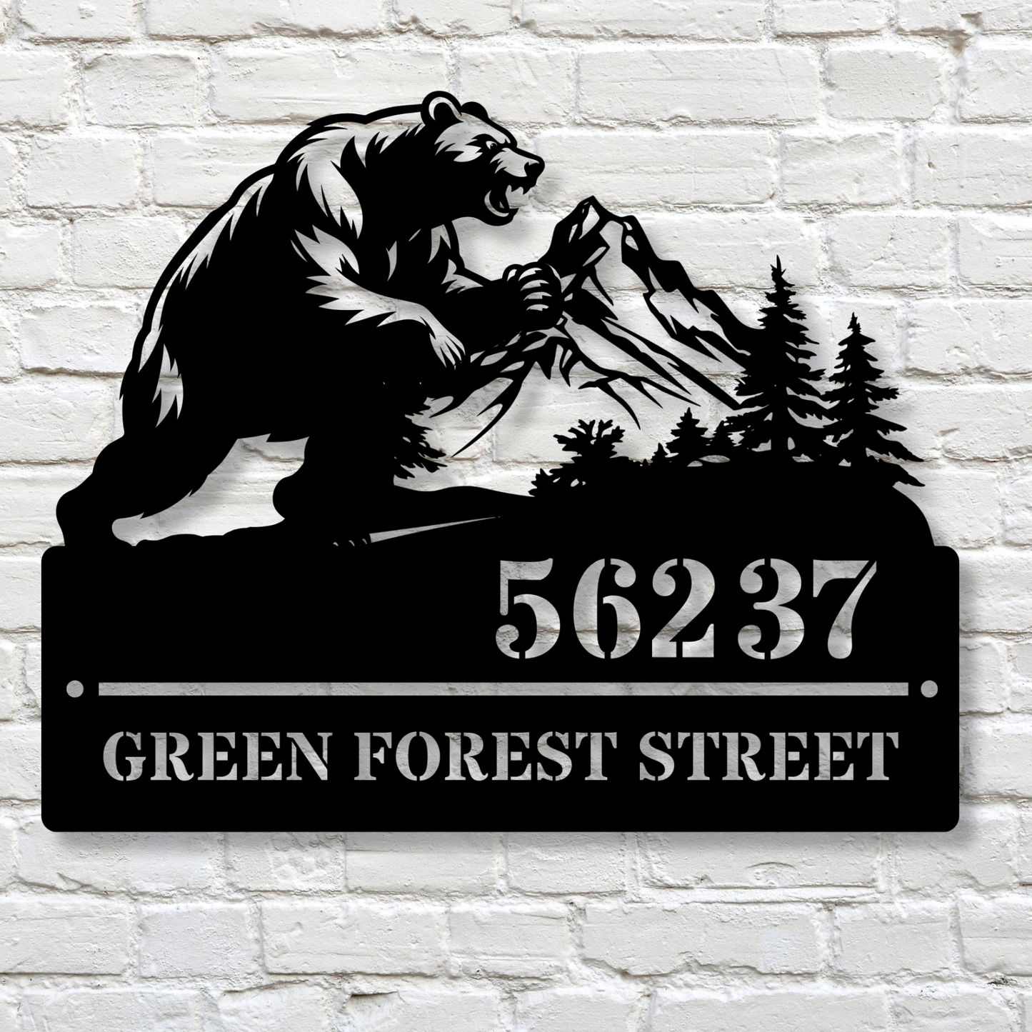 Custom Modern Number Metal Address Sign, Custom House Number Metal Metal Name Sign Outdoor, Outdoor House Number, Address Metal Art