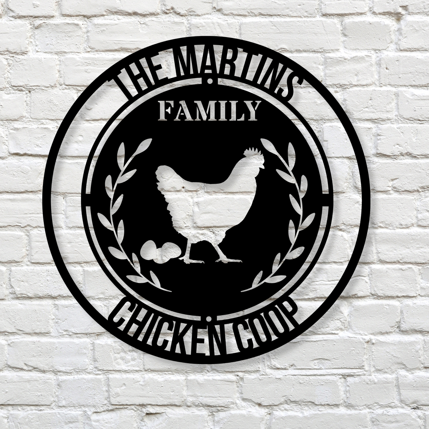 Custom Chicken Metal Sign, Farmhouse Decor, Personalized Chicken Coop Sign, Hen House Art, Farm Sign, Barn Decor, Rustic Country Art