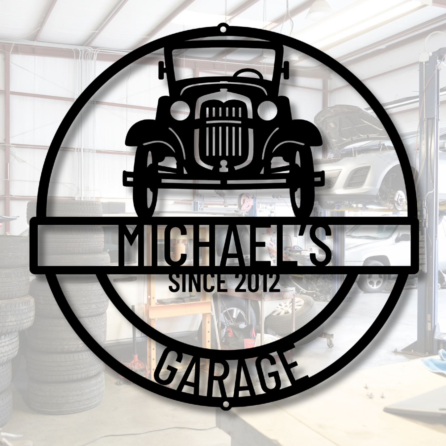 Personalized Garage Metal Sign, Custom Garage Sign, Mancave Decor, Metal Workshop Sign, Custom Name Sign, Personalized Home Decor.