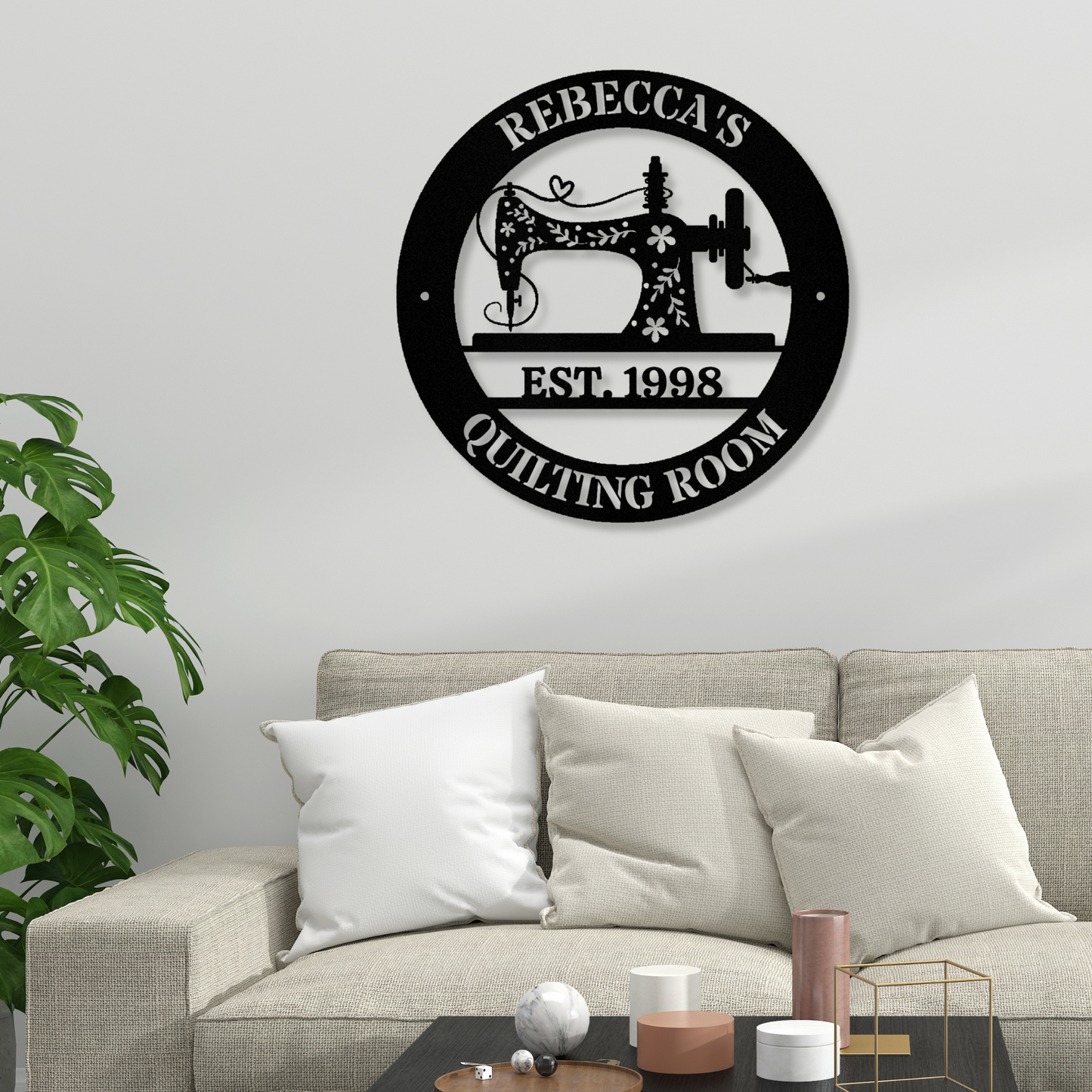 Custom Quilting Sign, Personalized Sewing Room Metal Sign, Gift for Nana Grandma, Mother's day Gift, Sewing Machine Sign