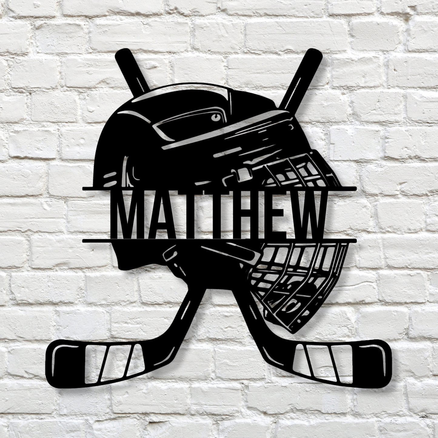 Custom Hockey Metal Sign, Personalized Hockey Decor, Sports Fan Art, NHL Fan Gift, Man Cave Sign, Ice Hockey Wall Art