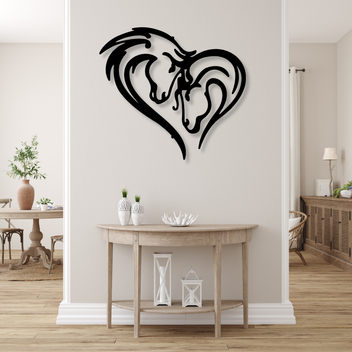 Horse Love Metal Sign, Heart Horse Sign, Metal Ranch Sign, Horse Ranch Sign, Farmhouse Decor, Horse Lover Gift, Birthday or Christmas Gift