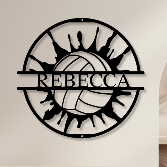 Custom Metal Volleyball Sign, Volleyball Decor, Volleyball Metal Art, Personalized Sign, Sports Wall Decor, Gift for Athletes