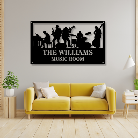 Custom Music Room Metal Sign