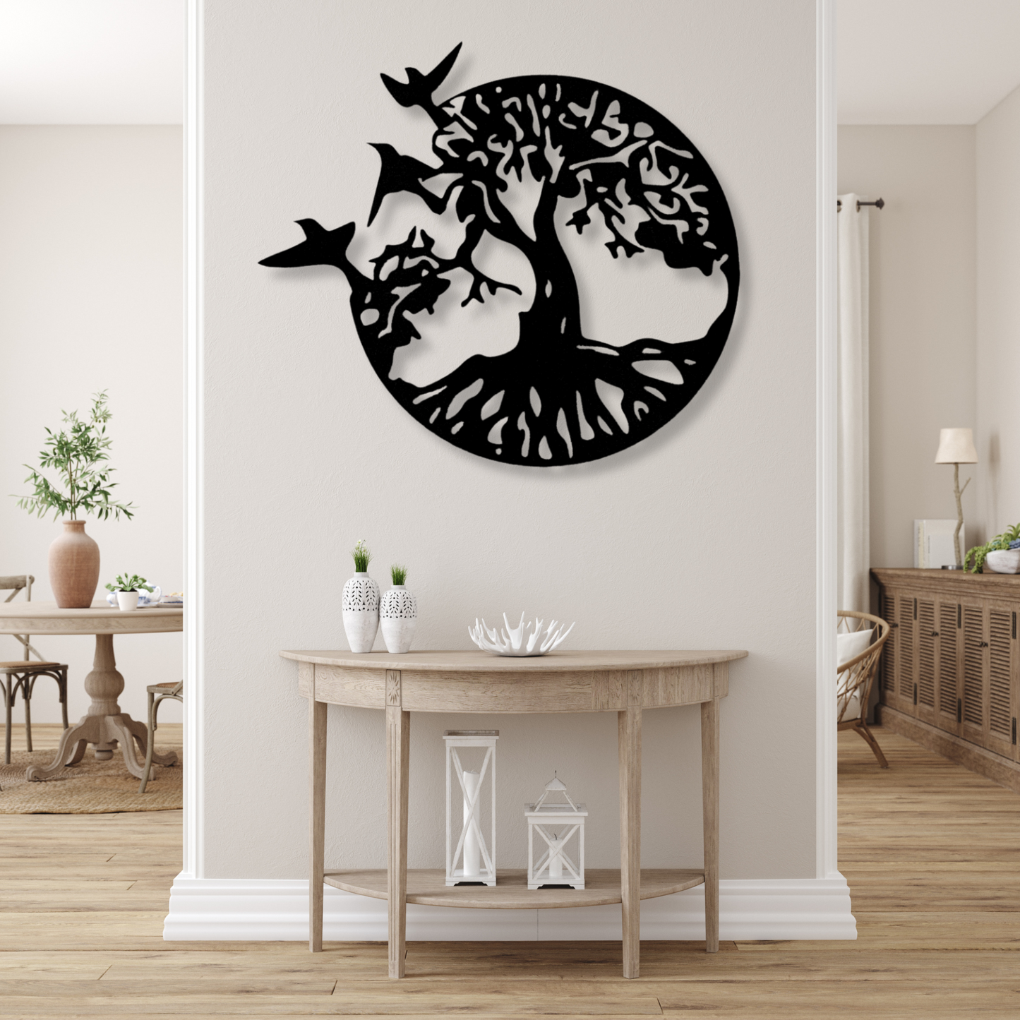 Birds Flight Tree Metal Sign, Tree Metal Art, Tree of Life Art, Wall Decor, New Home Wall Art, Wedding Gift, Couples or Nature Wall Art