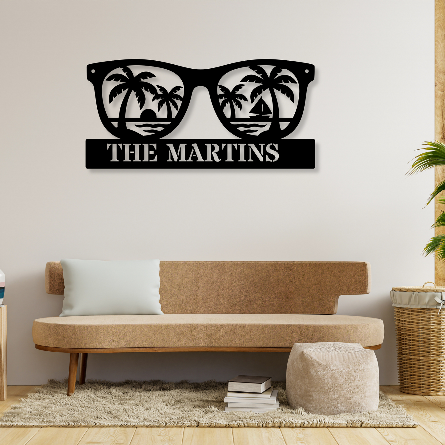 Custom Beach Metal Wall Sign, Personalized Beach House Décor, Coastal Metal Art, Nautical Wall Sign for Beach Lovers