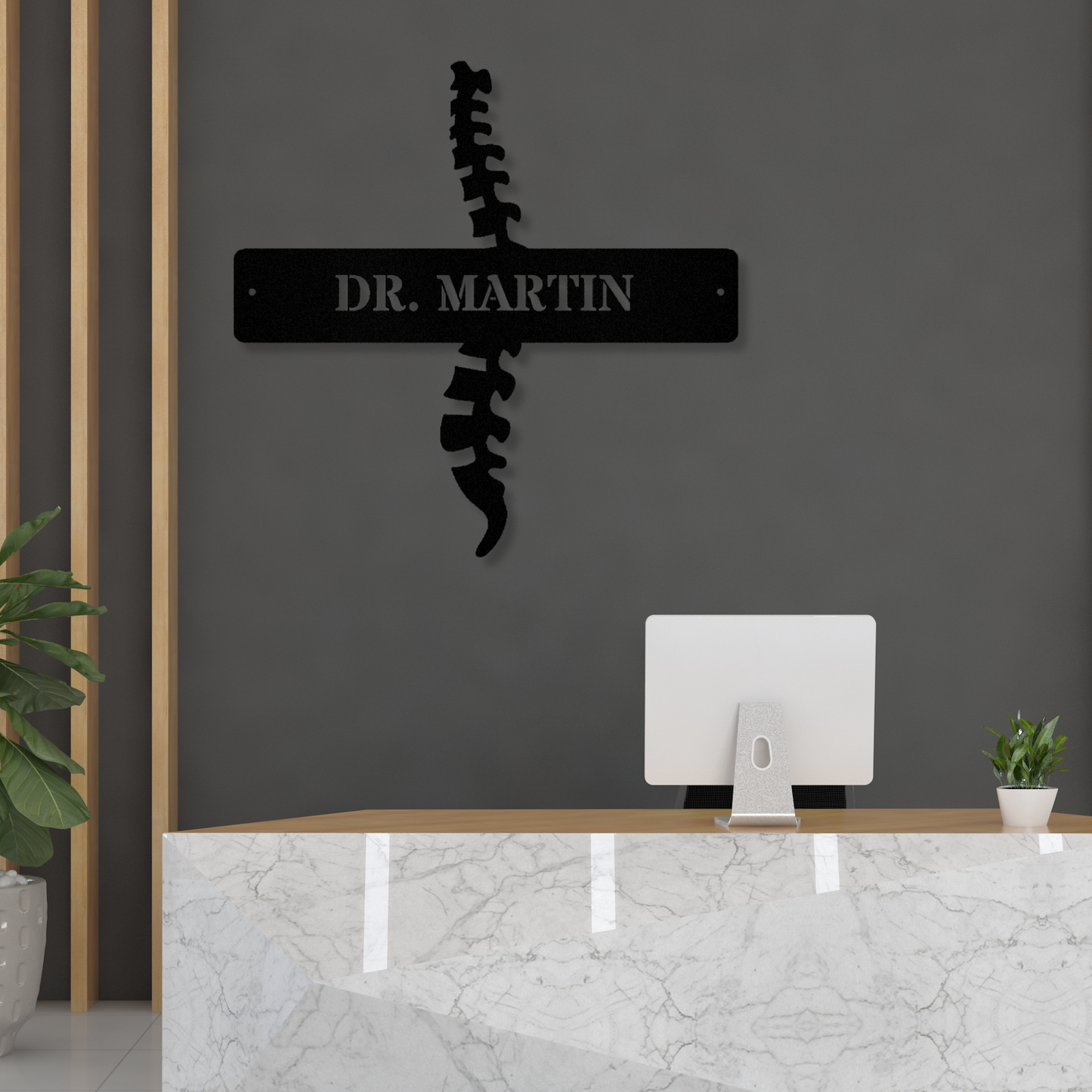 Customized Chiropractor Metal Sign, Chiropractor Name Metal Sign, Chiropractor Gift, Last Name Doctor Sign