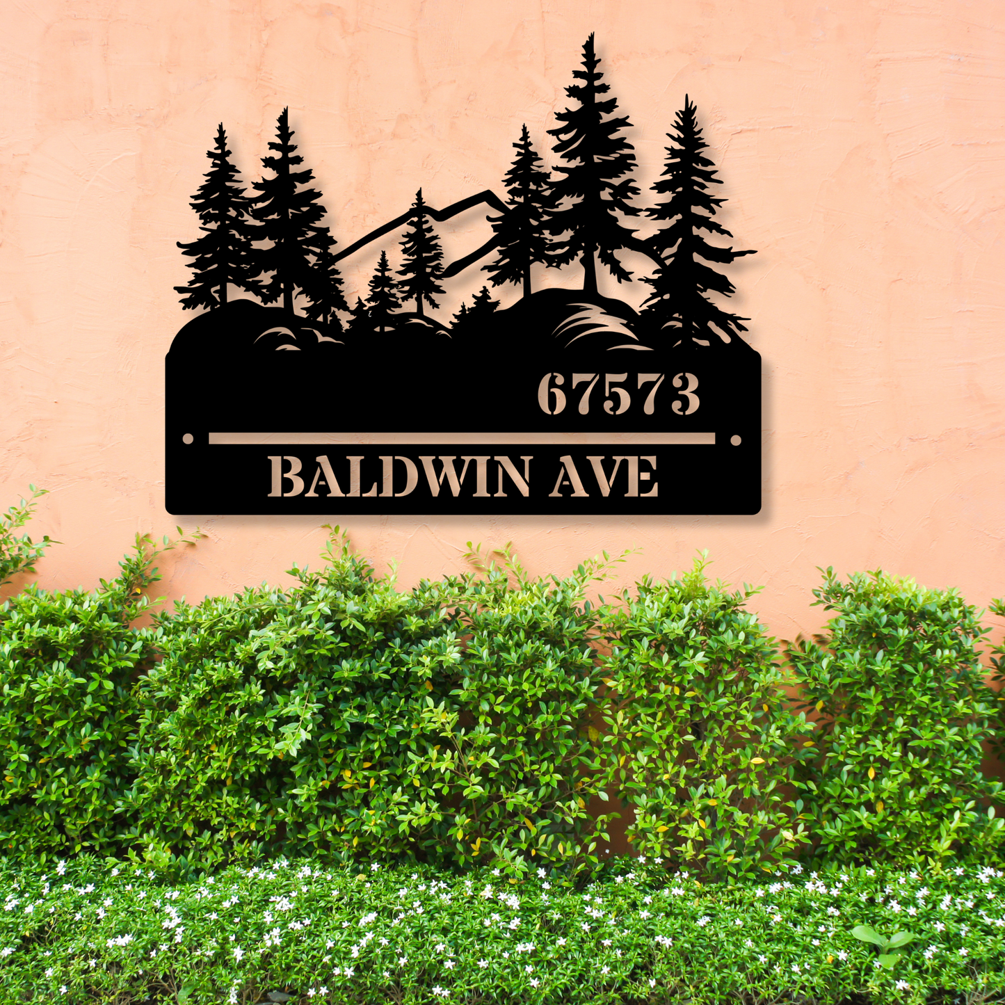 Custom Metal Address Sign, Personalized House Number Sign, Driveway Entrance Decor, Street Name Outdoor Sign