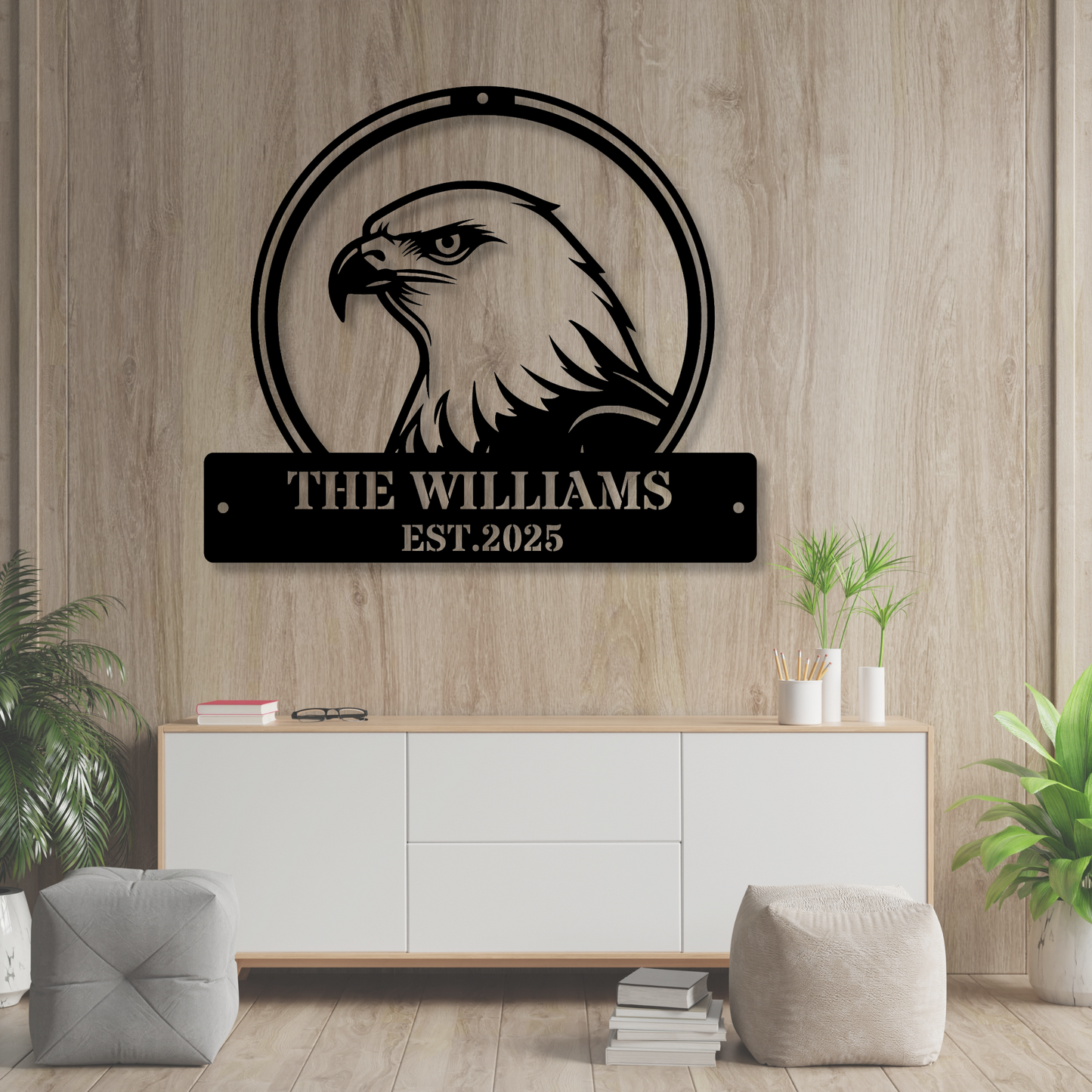 Custom Family Name Metal Sign, Personalized Family Name Metal Sign, Metal Family Name Sign, Wedding Gift, Christmas Gift, Custom Metal Name Sign