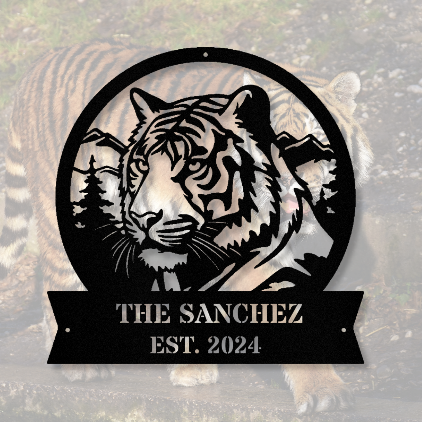 Eye Of The Tiger Metal Wall Art, Tiger Lover Decor, Custom Tiger Sign, Personalized Home Decoration, Unique Tiger Gift, Metal Artwork