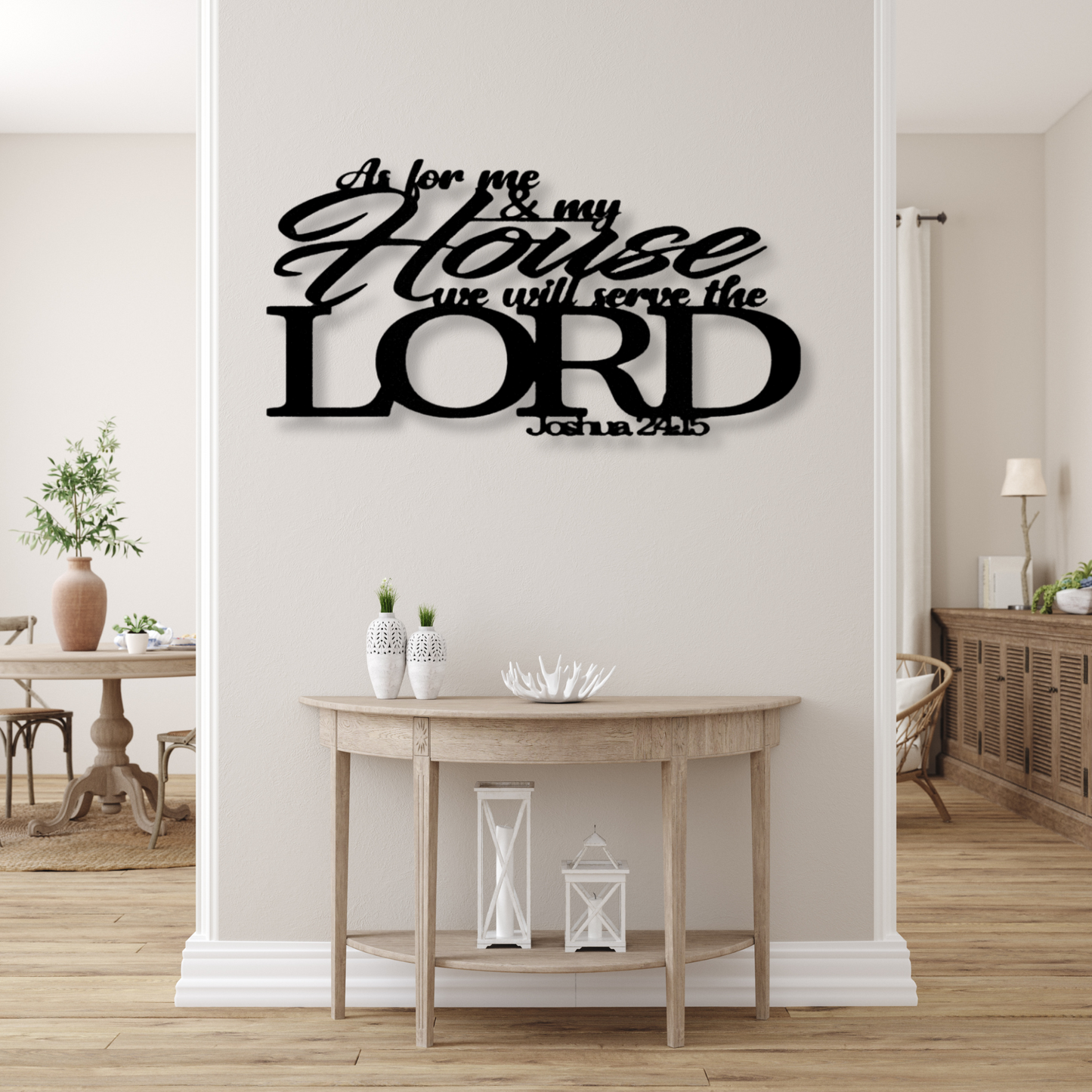 Joshua 24.15 Quote Metal Sign, Gift For Christians, Metal Wall Sign, Script Sign, Bible House Decor, Christian Home Decor, Religious Decor