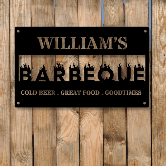 Custom Metal Grilling Sign, Metal Grill Sign, Personalized BBQ Sign, Custom Barbecue Sign, BBQ Metal Sign, Patio Decor, Outdoor Grill Sign, Custom Christmas Gift, Anniversary Gift