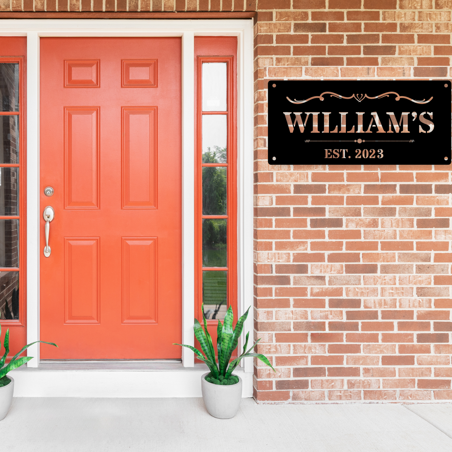 Custom Family Name Metal Sign,Personalized Last Name Sign,Monogram Wall Decor