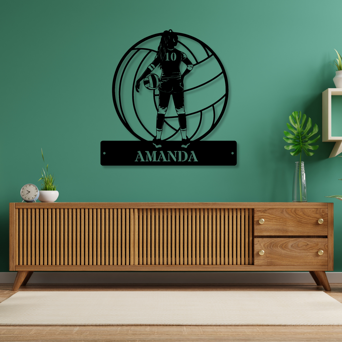 Custom Volleyball Metal Wall Art , Personalized Volleyball Player Name Sign Room Decor, Volleyball Metal Sign