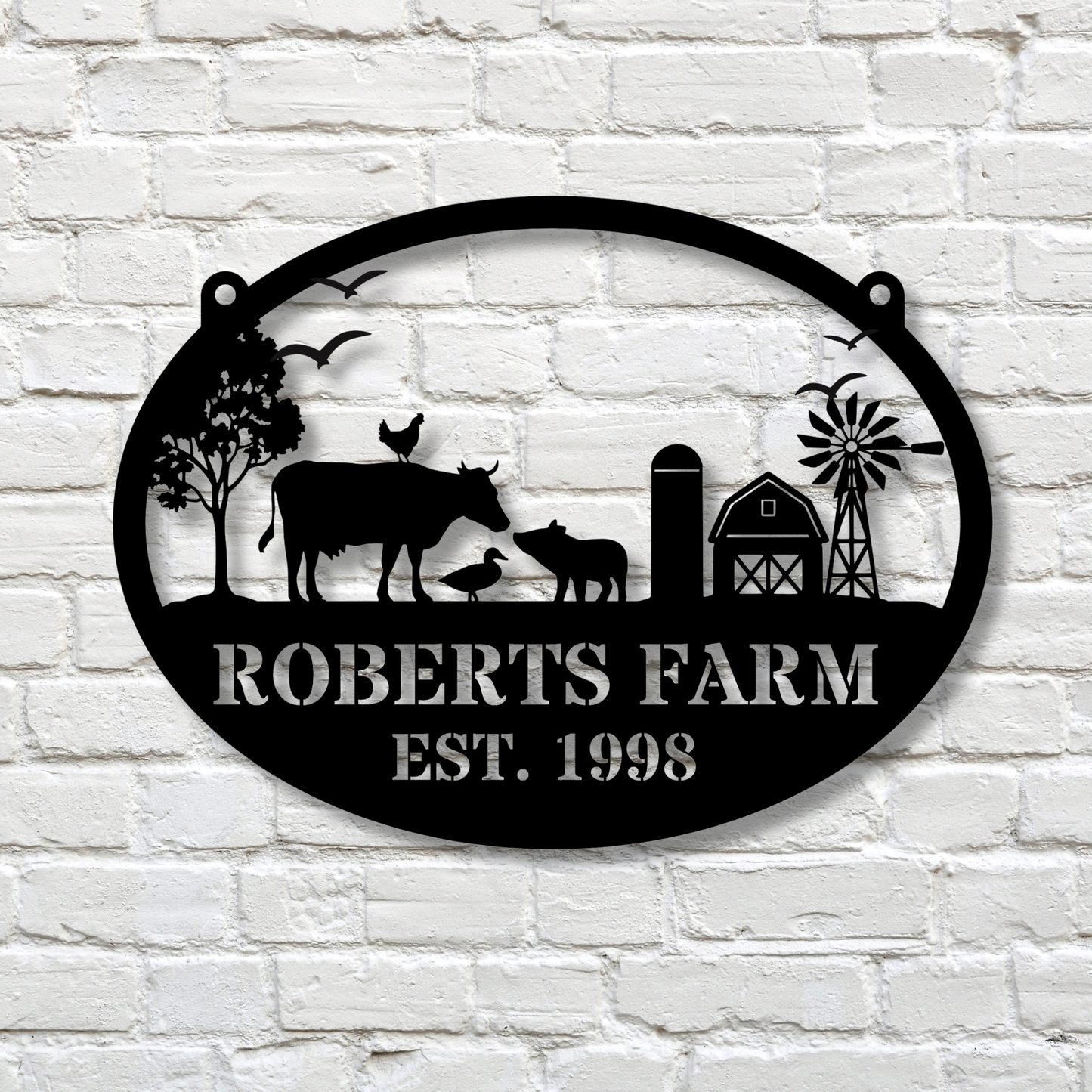 Custom Metal Farm Sign ,  Personalized Farmhouse Sign, Custom Metal Sign, Entrance Gate Decor, Ranch Metal Name Sign, Farmer Gift