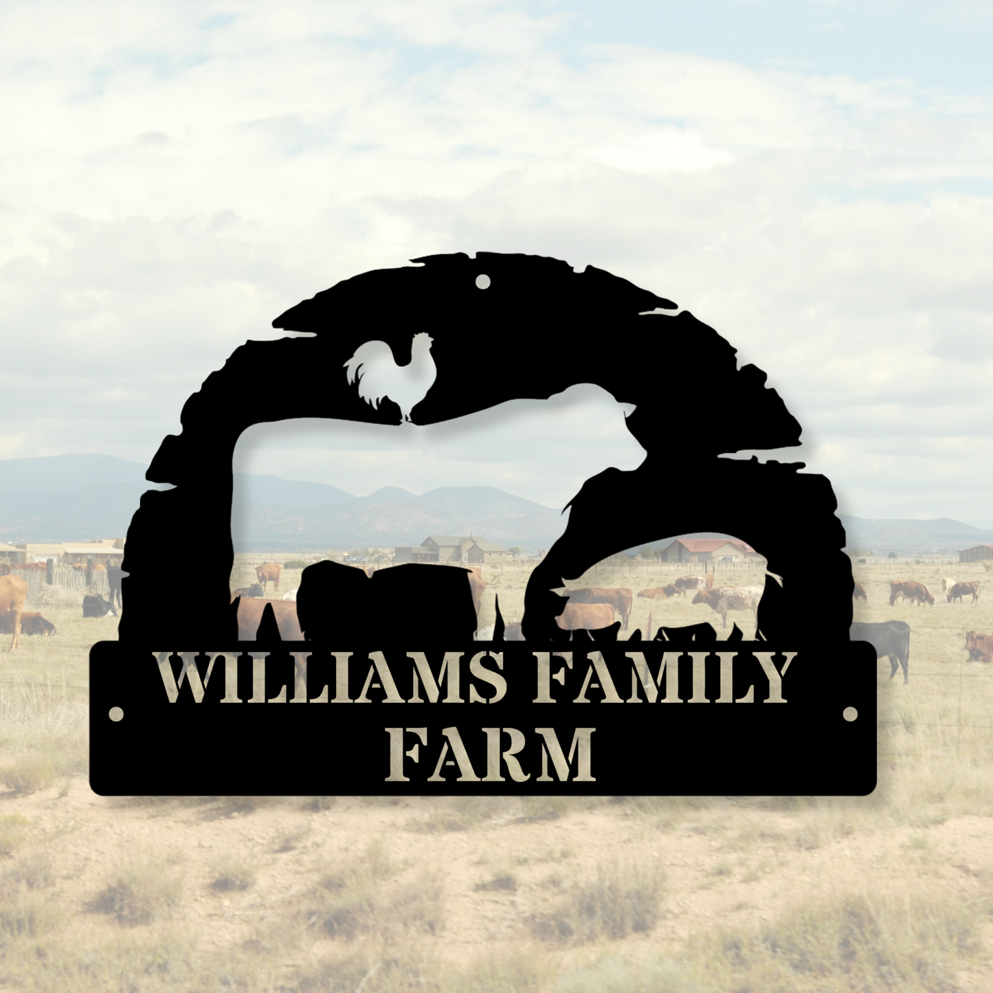 Personalized Metal farm sign, Custom metal farm sign, Huge metal farm sign, Personalized farm sign