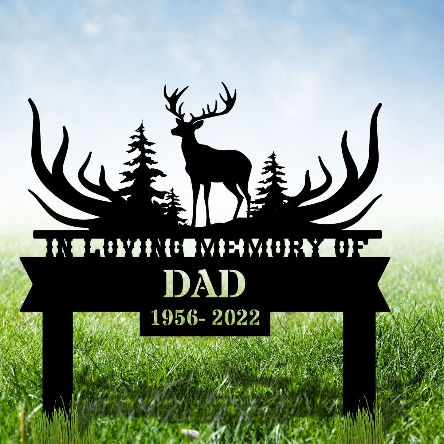 Personalized Hunter Memorial Metal Sign, Custom Hunting Tribute, Memorial Wall Art, Remembrance Decor, Hunter Gift Ideas
