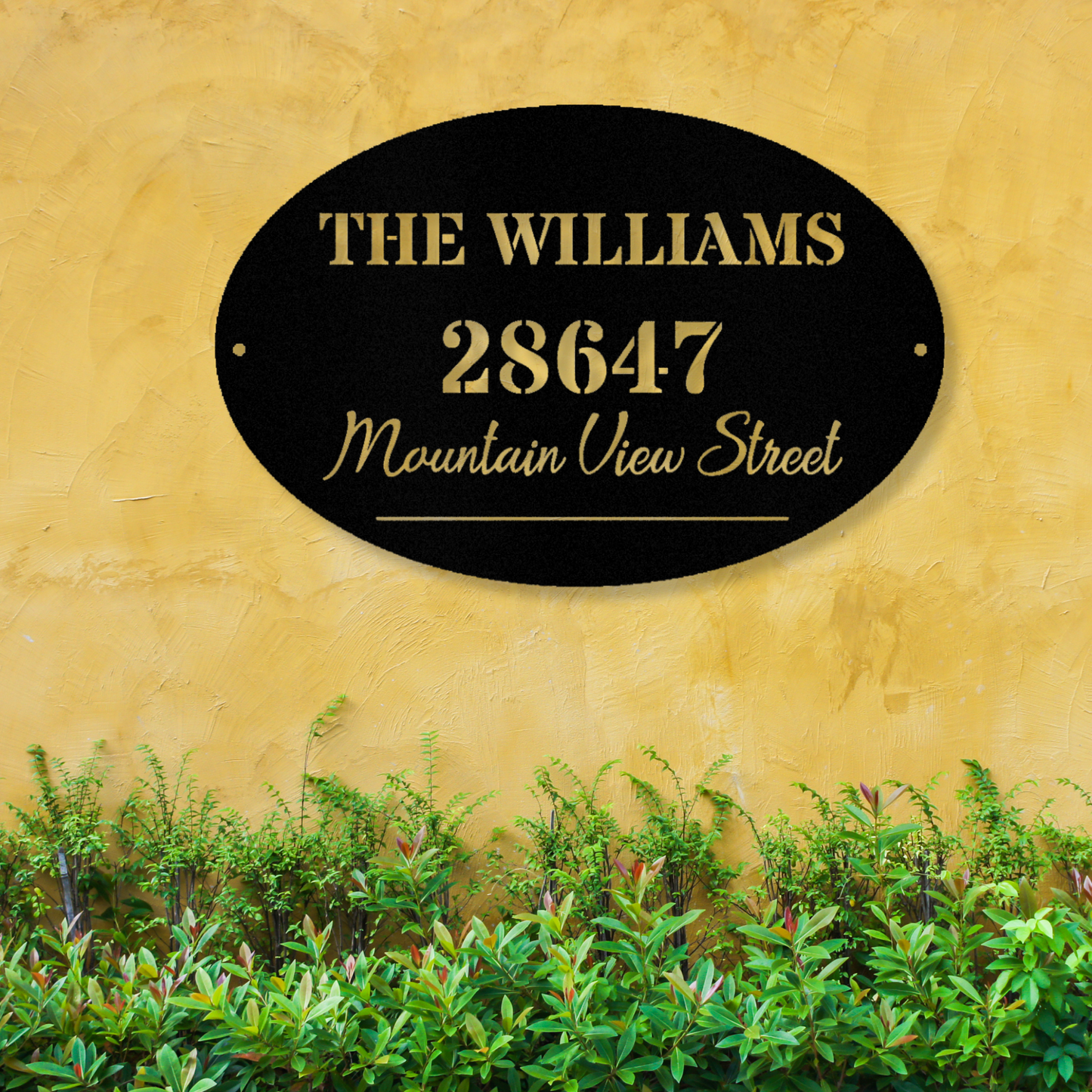 Custom Home Address Metal Sign, Family Name Sign, Large Wall Address Sign, Last Name Wall Sign, Housewarming Gift