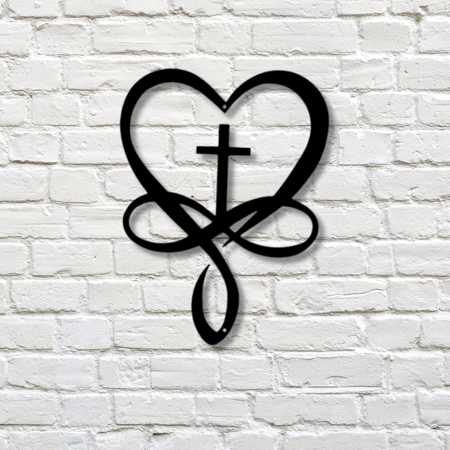 Love Infinity Cross - Steel Sign
