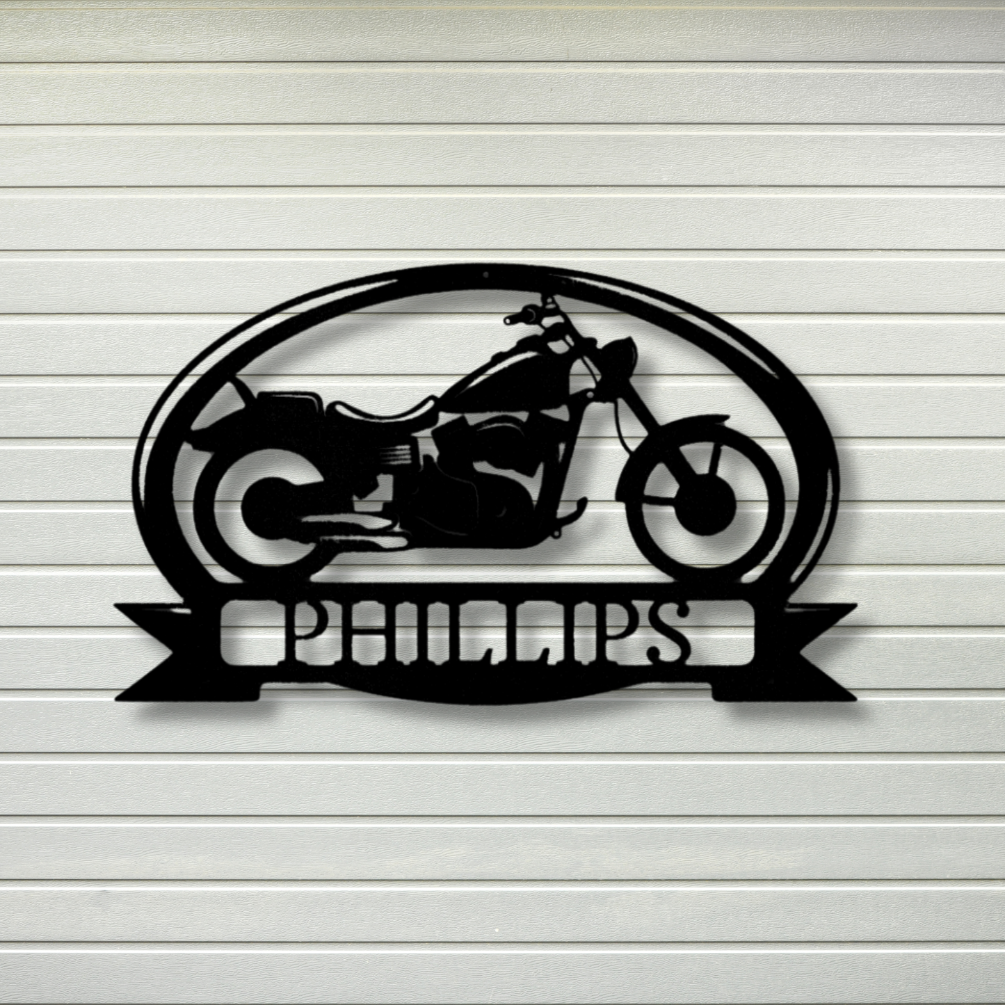 Cruiser Bike Metal Sign, Garage sign, Personalized Motorcycle sign, Motorcycle decor, Motorcycle wall art, Small Business Sign, Monogram