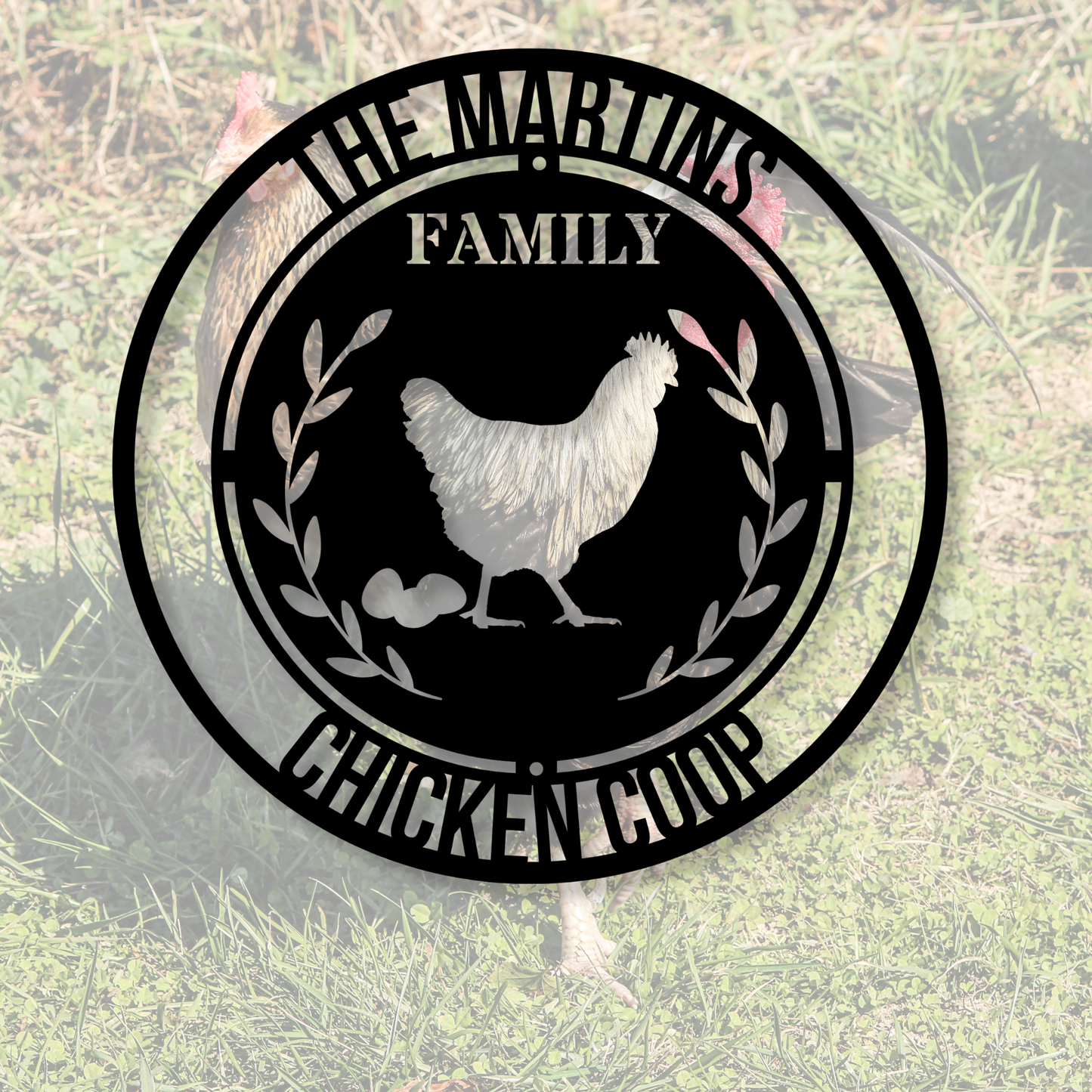 Custom Chicken Metal Sign, Farmhouse Decor, Personalized Chicken Coop Sign, Hen House Art, Farm Sign, Barn Decor, Rustic Country Art