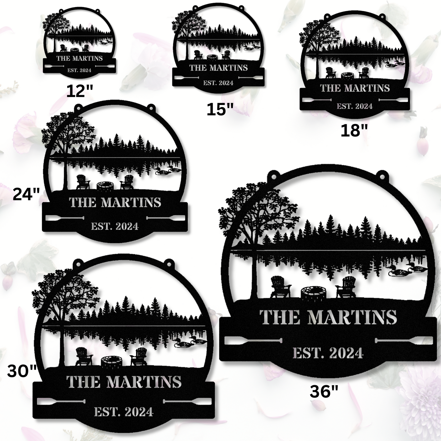 Personalized Lakehouse Metal Sign, Loon Themed Signage, Summer House Sign, Established Sign, Last Name Metal Sign, Housewarming Gifts