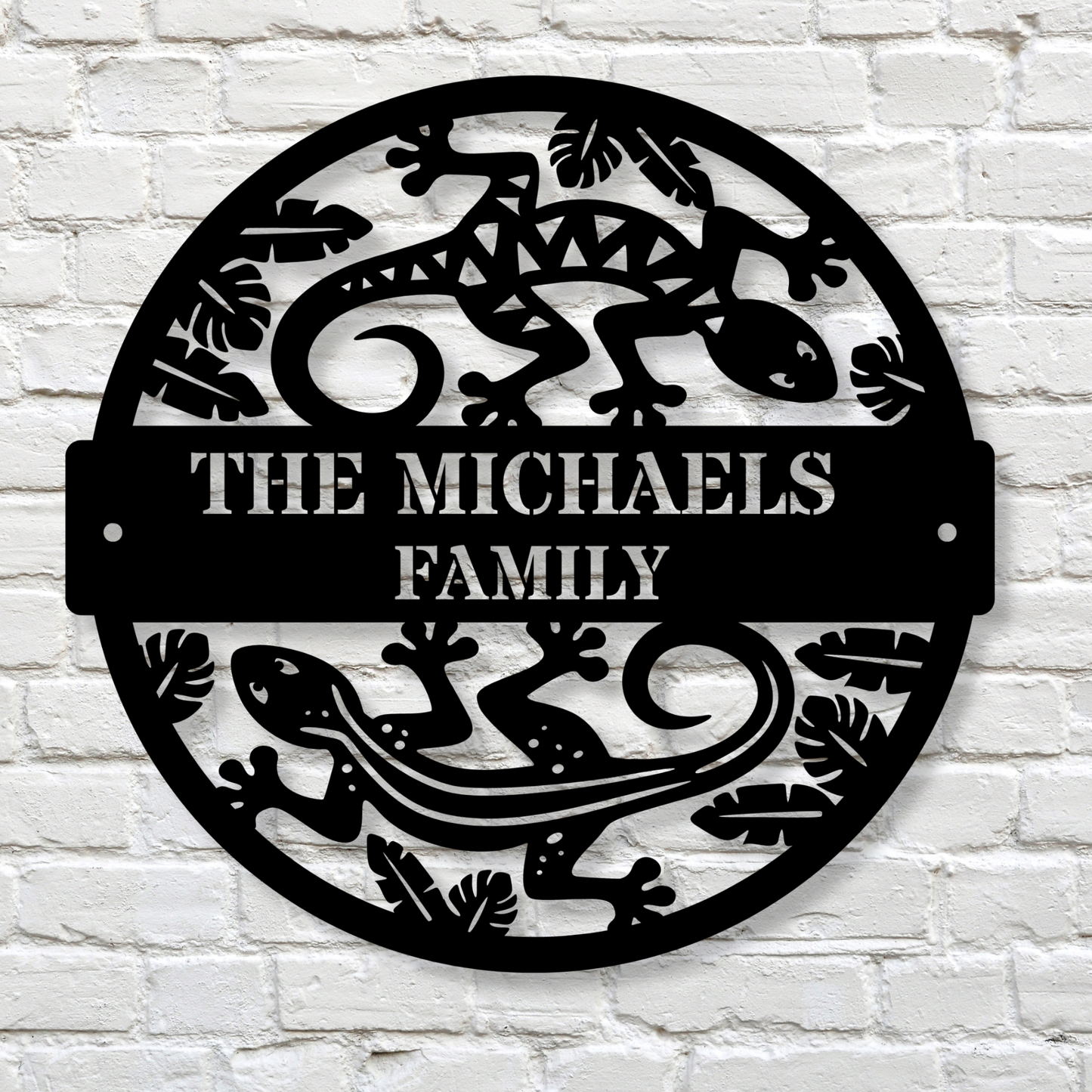 Custom Gecko Metal Sign Wall Art, Gecko Room Decor, Reptile Lovers Gift, Personalized Metal Artwork for Home or Outdoor