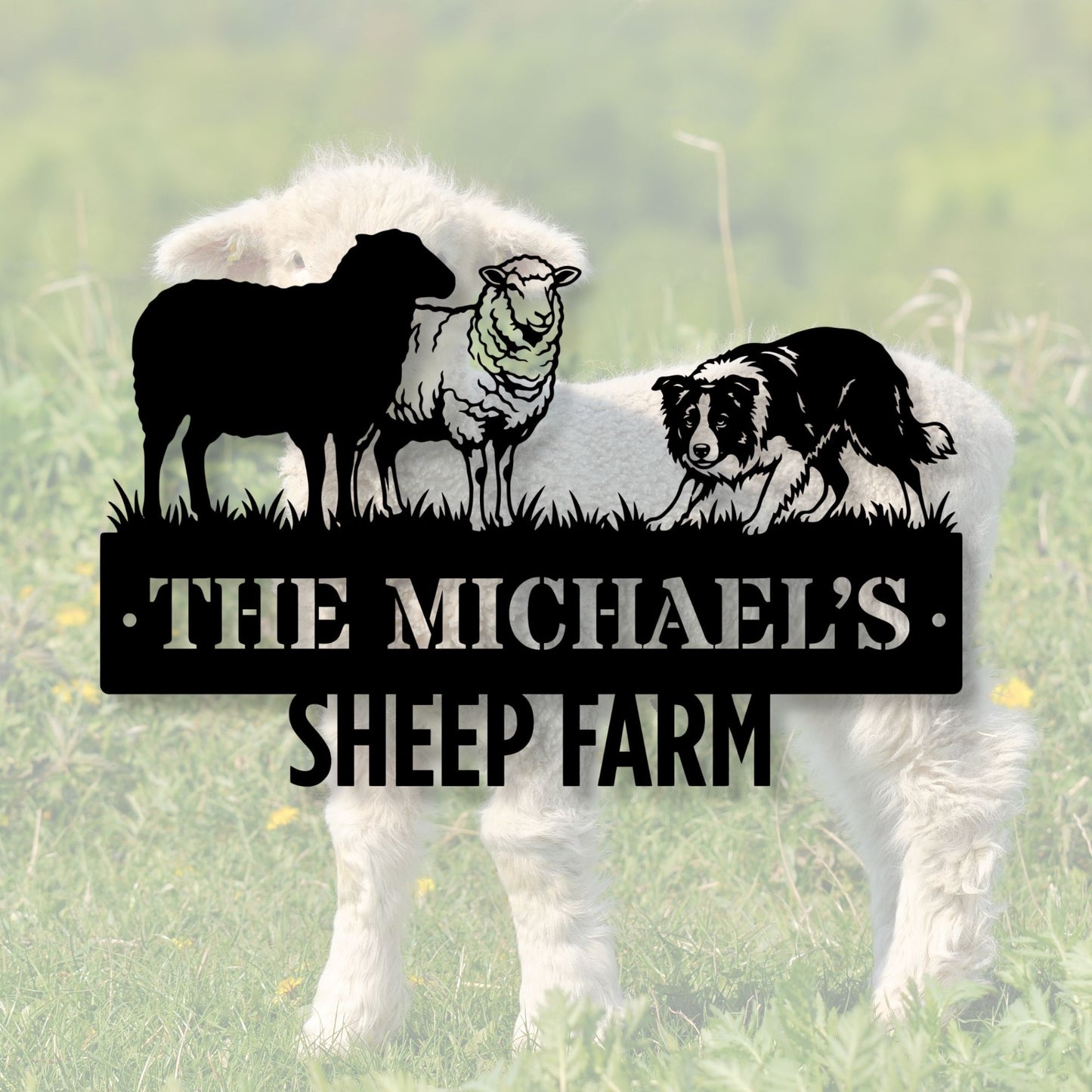 Personalized Sheep Farm Metal Sign, Custom Farm Sign, Farmhouse Decor, Rustic Metal Wall Art, Sheep Lover Gift, Agriculture Decor