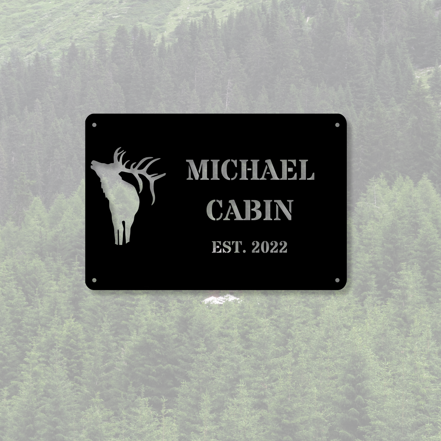 Custom Cabin Wall Metal Sign, Rustic Cabin Decor, Personalized Metal Wall Art, Mountain Home Decorations, Cabin Living Room Gifts