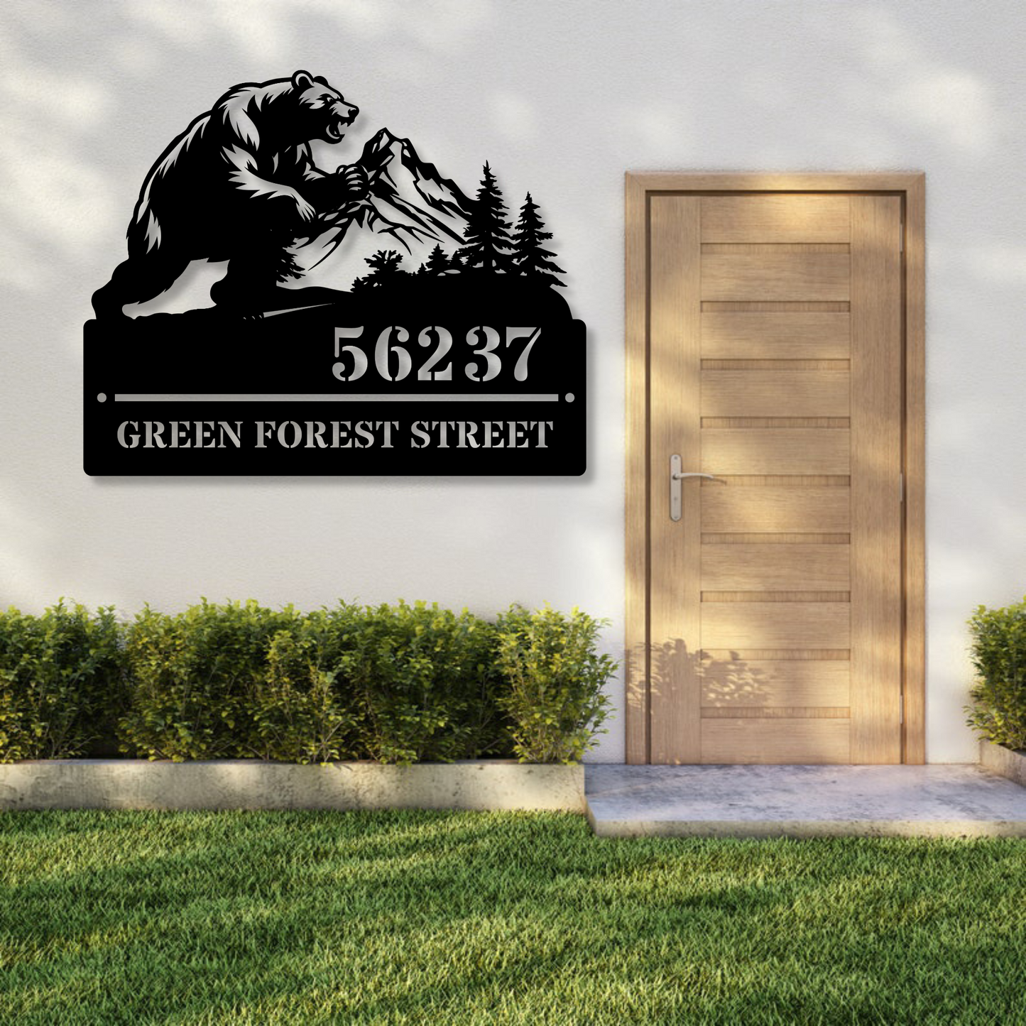 Custom Modern Number Metal Address Sign, Custom House Number Metal Metal Name Sign Outdoor, Outdoor House Number, Address Metal Art
