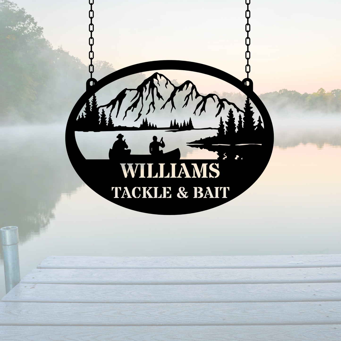 Custom Fishing Metal Sign, Personalized Fishing Decor, Rustic Boat Sign, Angler Home Decor, Cabins & Lake Houses