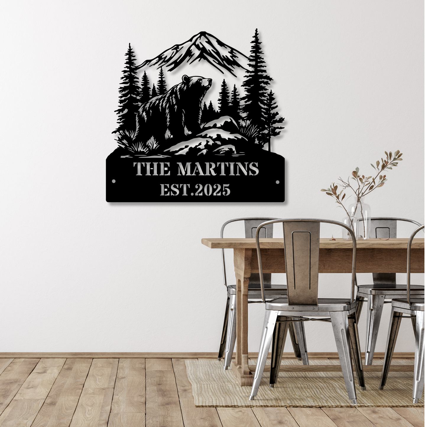 Custom Family Name Metal Sign,Housewarming Gift, Family Sign Plaque, Personalized Last Name Sign, Wedding Gift for Couple, Front Door Hanger Monogram