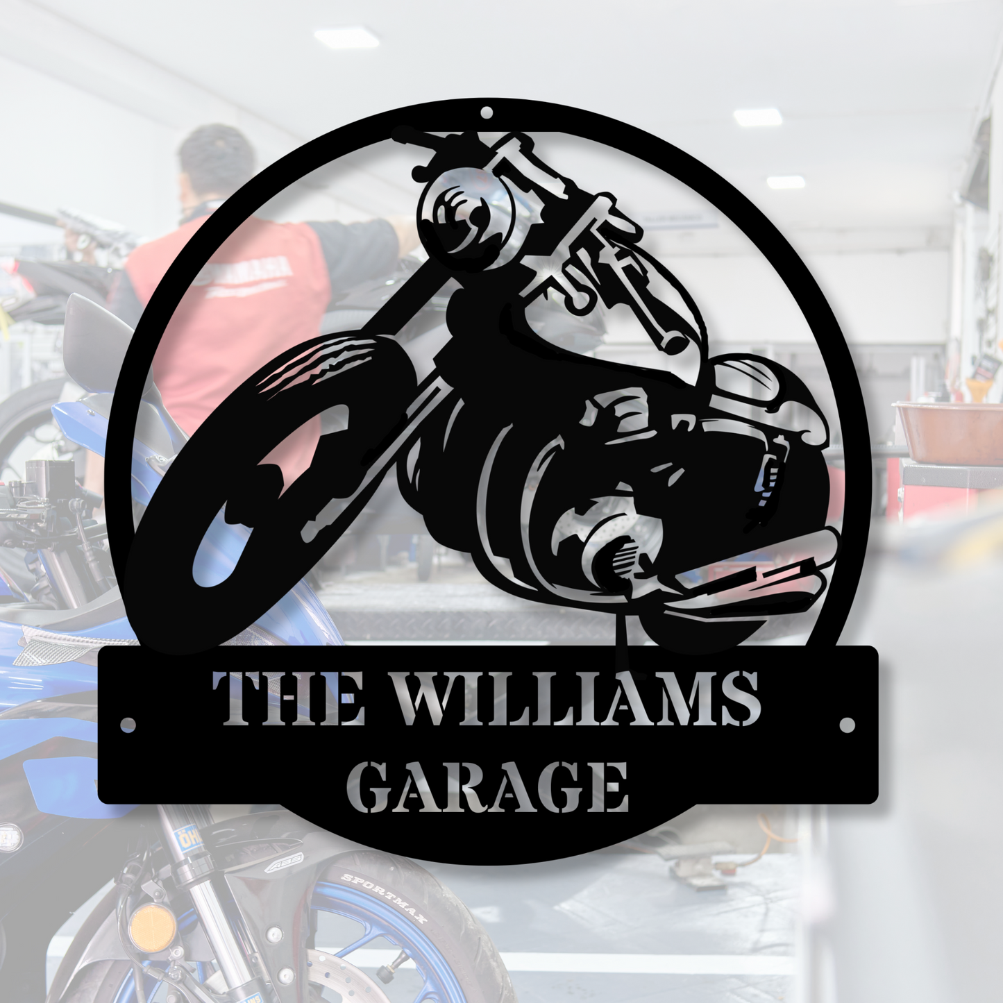 Custom Garage Metal Sign, Personalized Metal Garage Sign – Custom Name Plaque, Wall Art, Housewarming Gift, Man Cave, Dad’s Gift, Mechanic Workshop Metal Sign