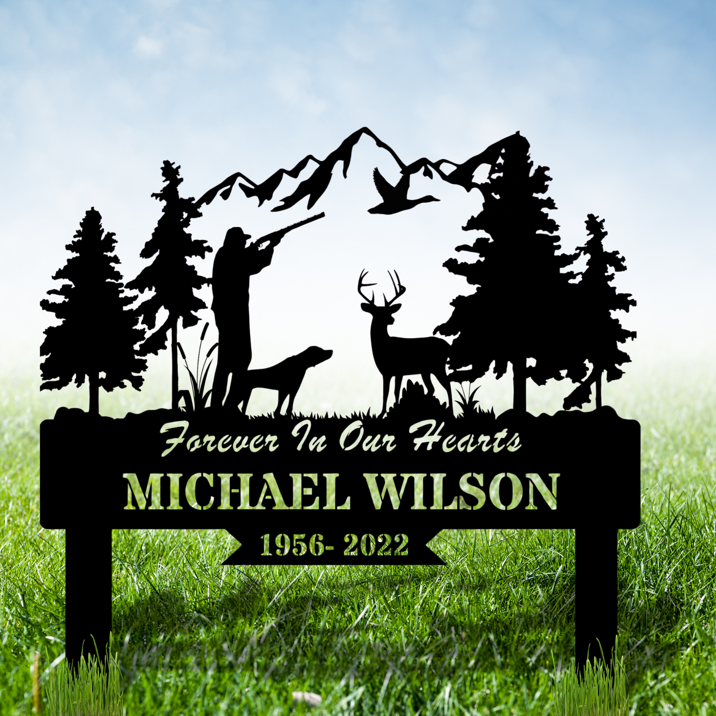 Custom Hunter Memorial Metal Sign