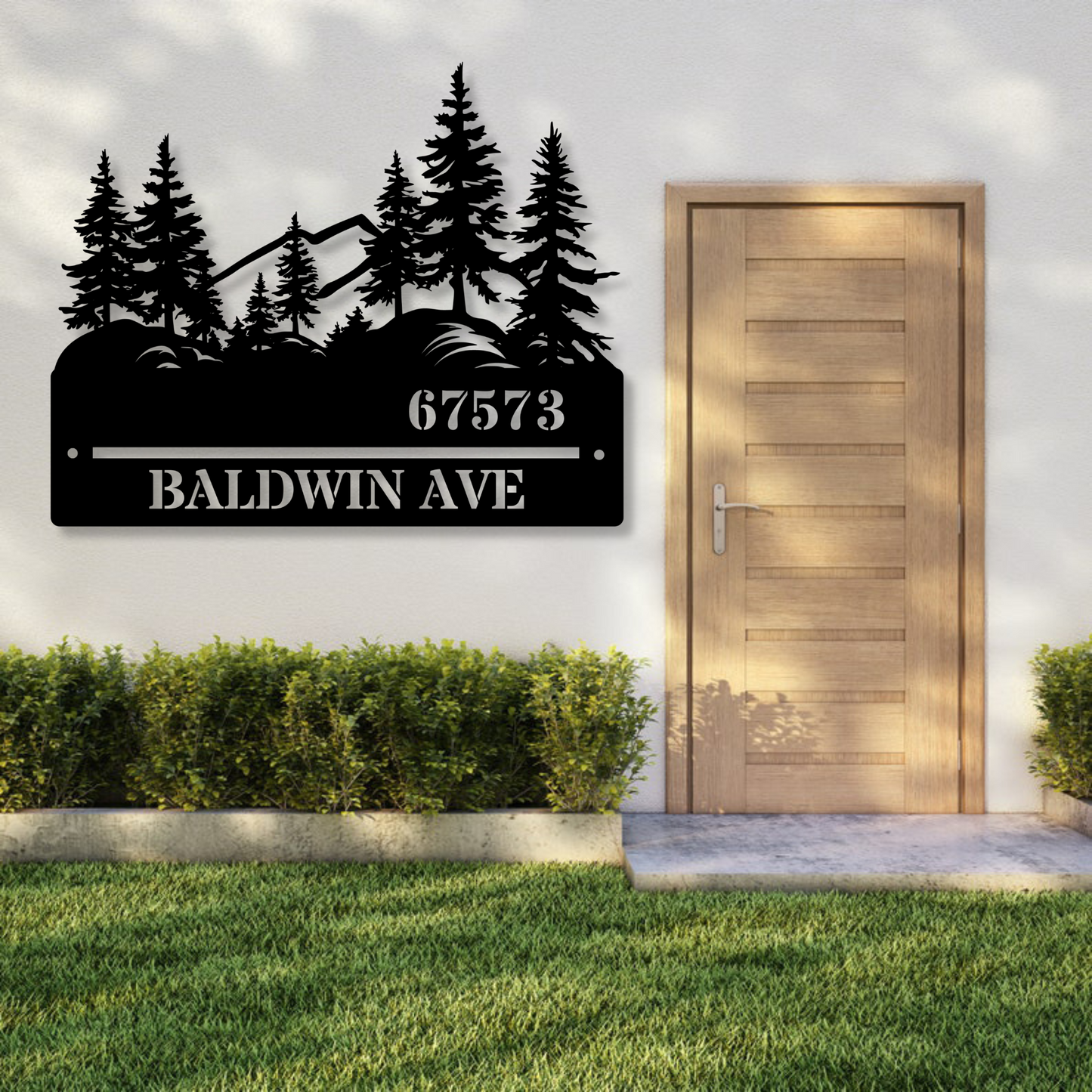 Custom Metal Address Sign, Personalized House Number Sign, Driveway Entrance Decor, Street Name Outdoor Sign