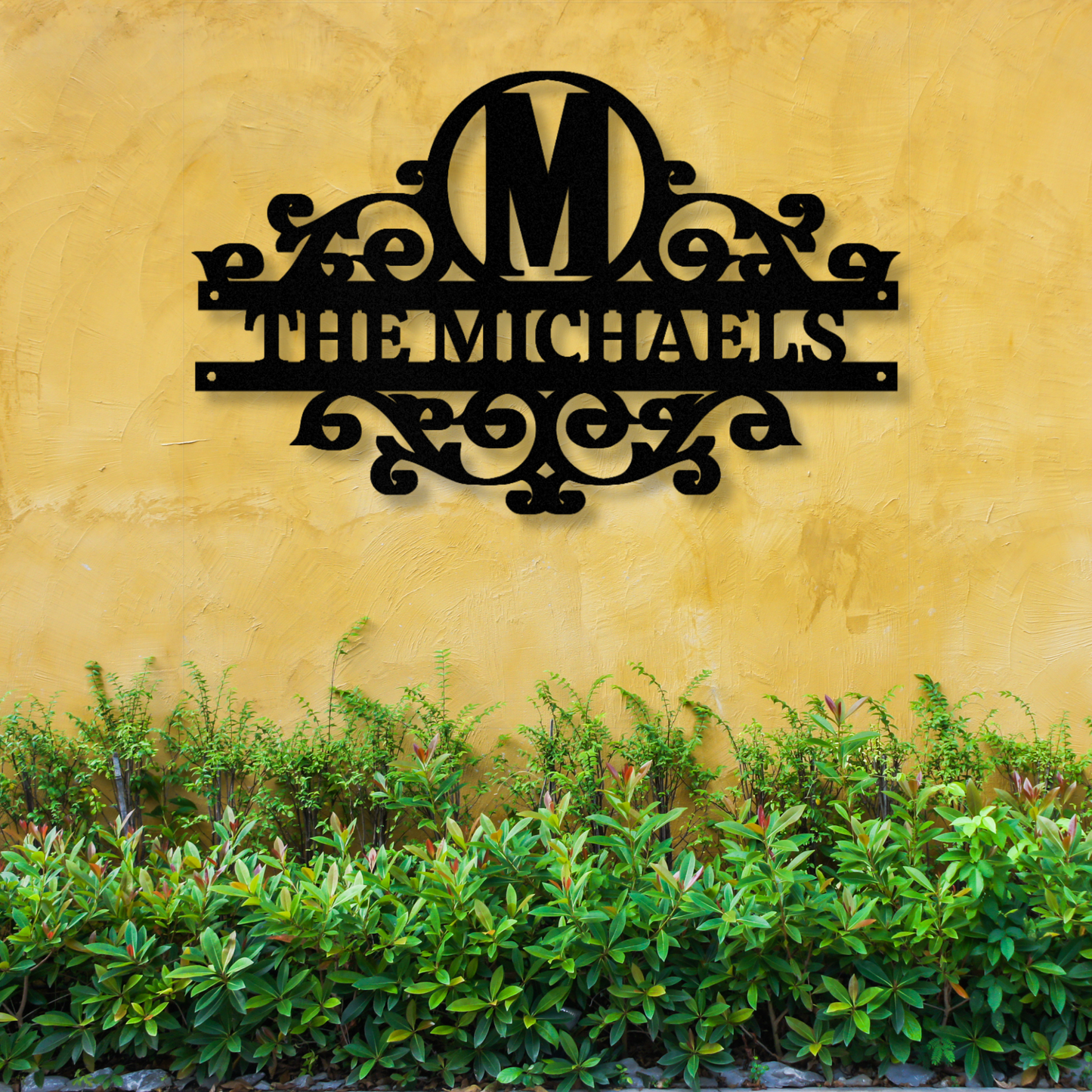 Custom Inital Name Monogram Metal Sign, Established Sign, Last Name Metal Sign