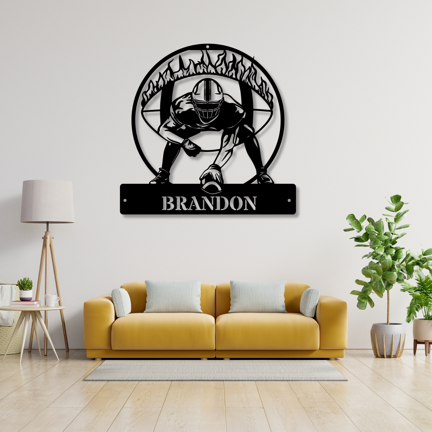 Custom Football Metal Sign, Personalized Sports Wall Decor, Man Cave Sign, Unique Football Gift, Sports Fan Room Decor, Football Coach Gift