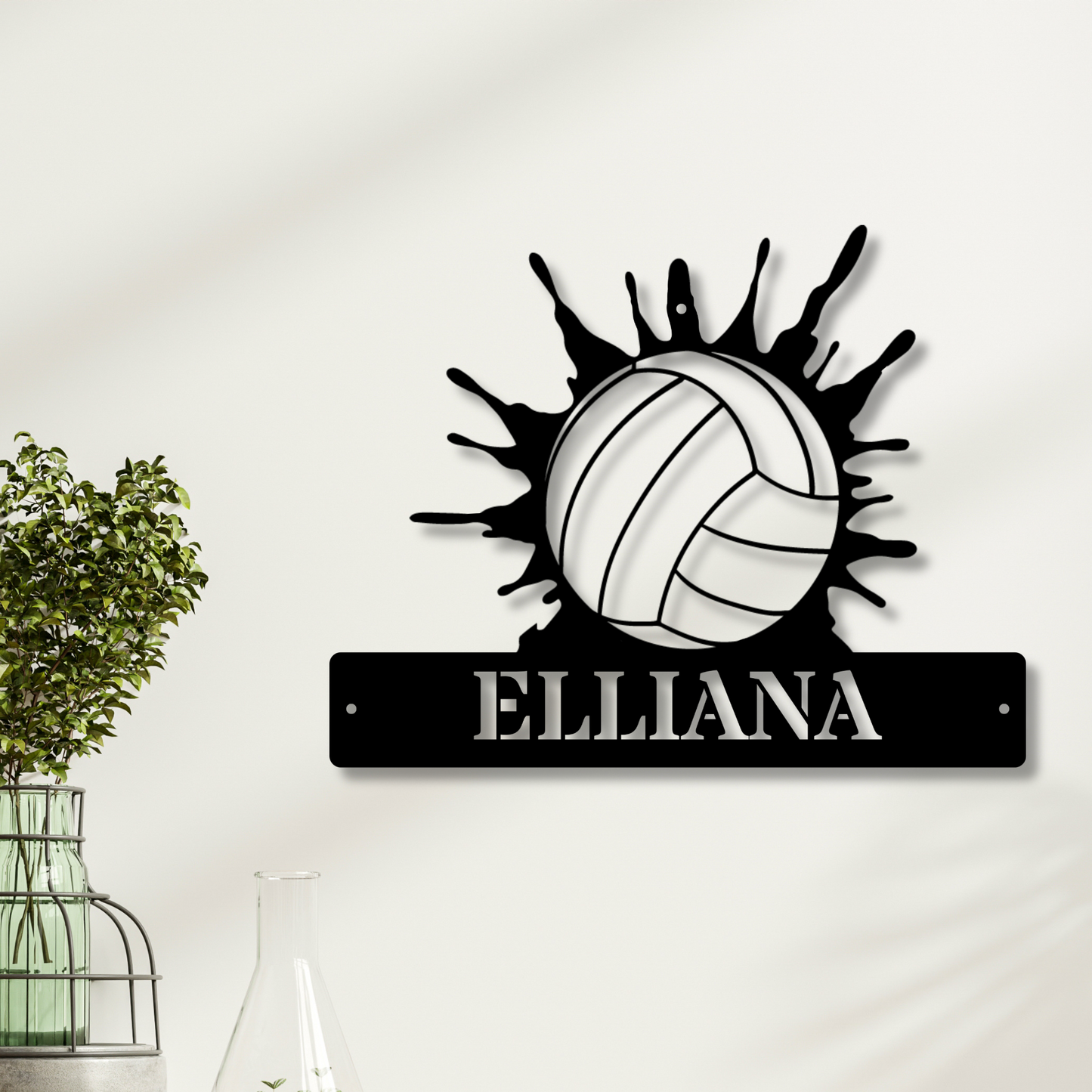 Custom Volleyball Metal Sign, Personalized Sports Wall Art, Team Name Plaque, Athlete Gift, Custom Team Sign