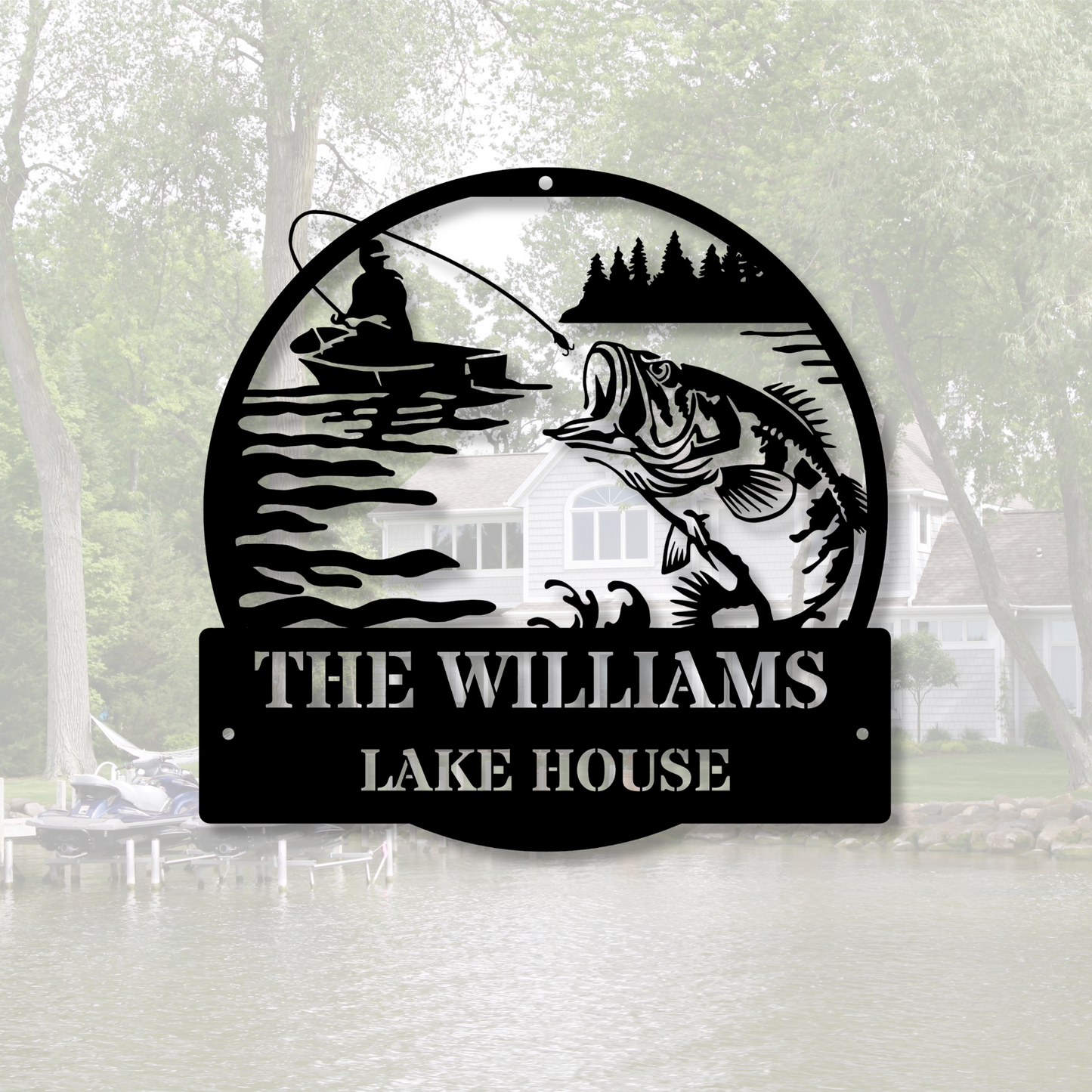 Custom Lake House Metal Sign , Lake Gift, Family Lake House Metal Sign,Lakehouse Decor,Housewarming Gift
