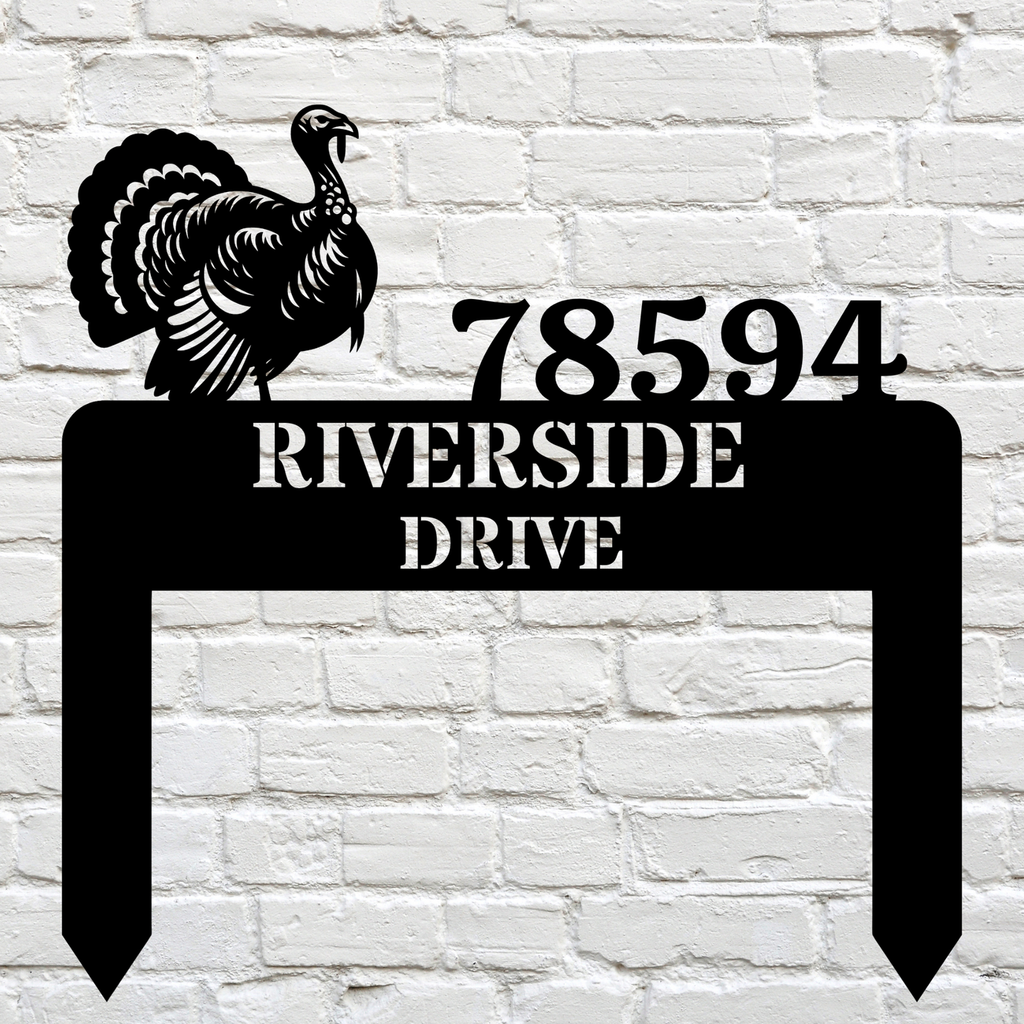 Custom Metal Address Stake, Lawn Metal Address Sign, Custom House Number Sign, Metal Address Plaque, Custom Your Metal Address Sign, Yard Sign