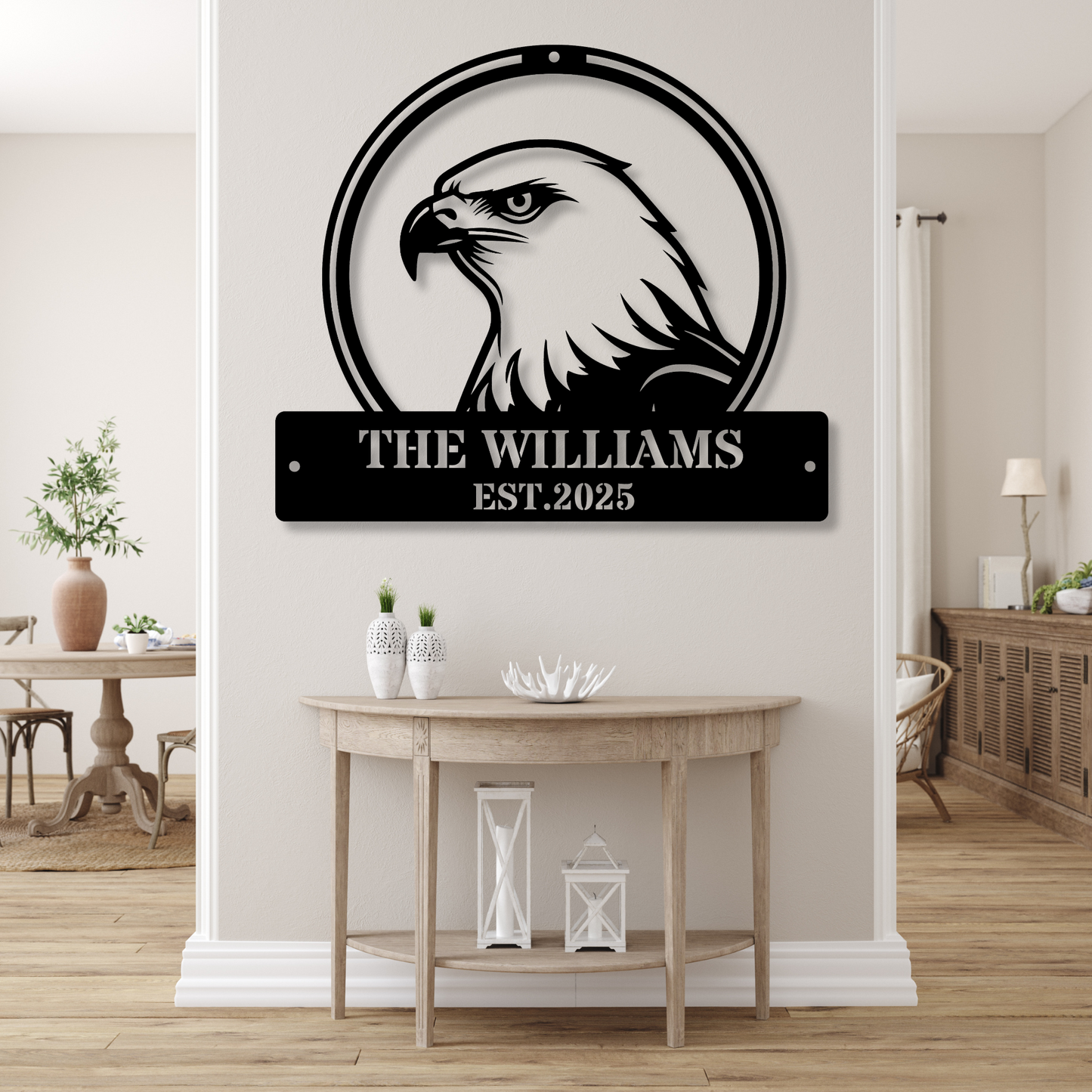 Custom Family Name Metal Sign, Personalized Family Name Metal Sign, Metal Family Name Sign, Wedding Gift, Christmas Gift, Custom Metal Name Sign