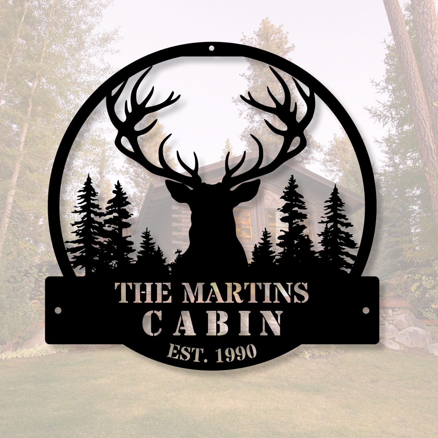 Custom Family Cabin Metal Sign,| Family Name Cabin Sign, Cabin House Cottage Welcome Sign, Outdoor Sign
