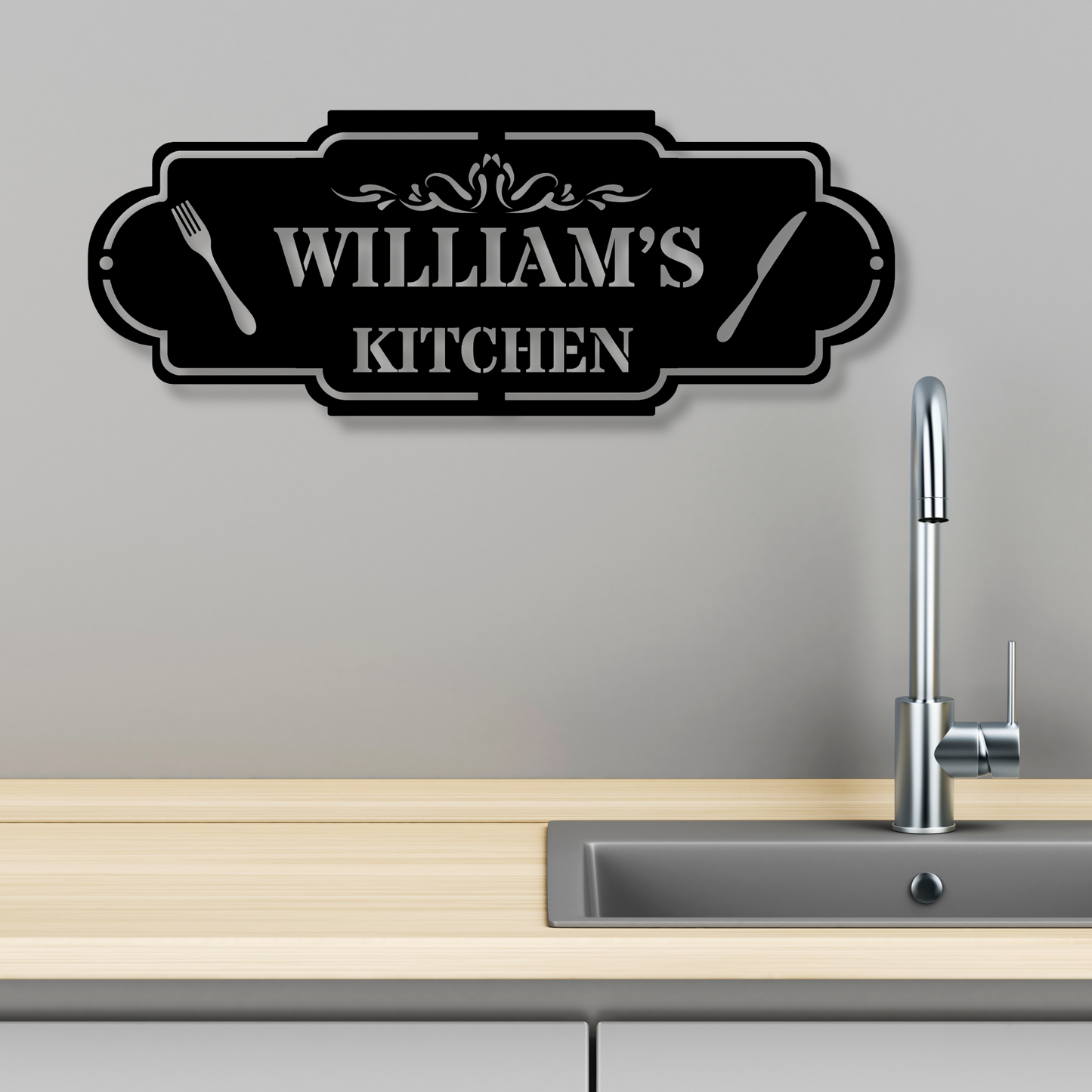 Personalized Metal Signs, Custom Kitchen Wall Decor, Customizable Kitchen Sign, Housewarming gift