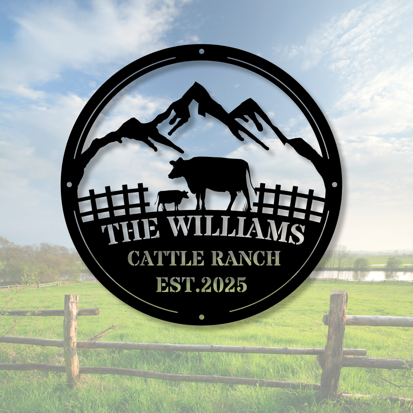 Personalized Metal Farm Sign, Metal Gates Sign, Farm Gate Sign, Farm Sign Outdoor, Custom Barn Signs, Farm Entrance Sign