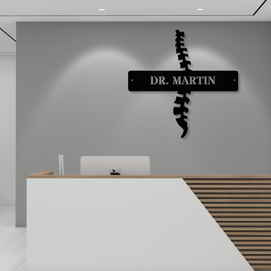 Customized Chiropractor Metal Sign, Chiropractor Name Metal Sign, Chiropractor Gift, Last Name Doctor Sign