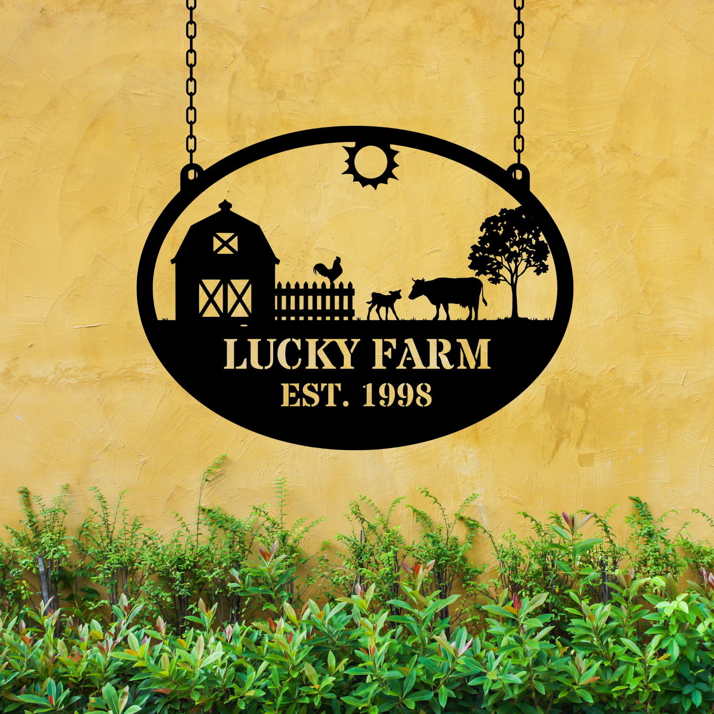 Metal Farm Sign, Custom metal farm name sign, Large metal name sign, Ranch metal sign, Farmville metal sign, Christmas farm sign