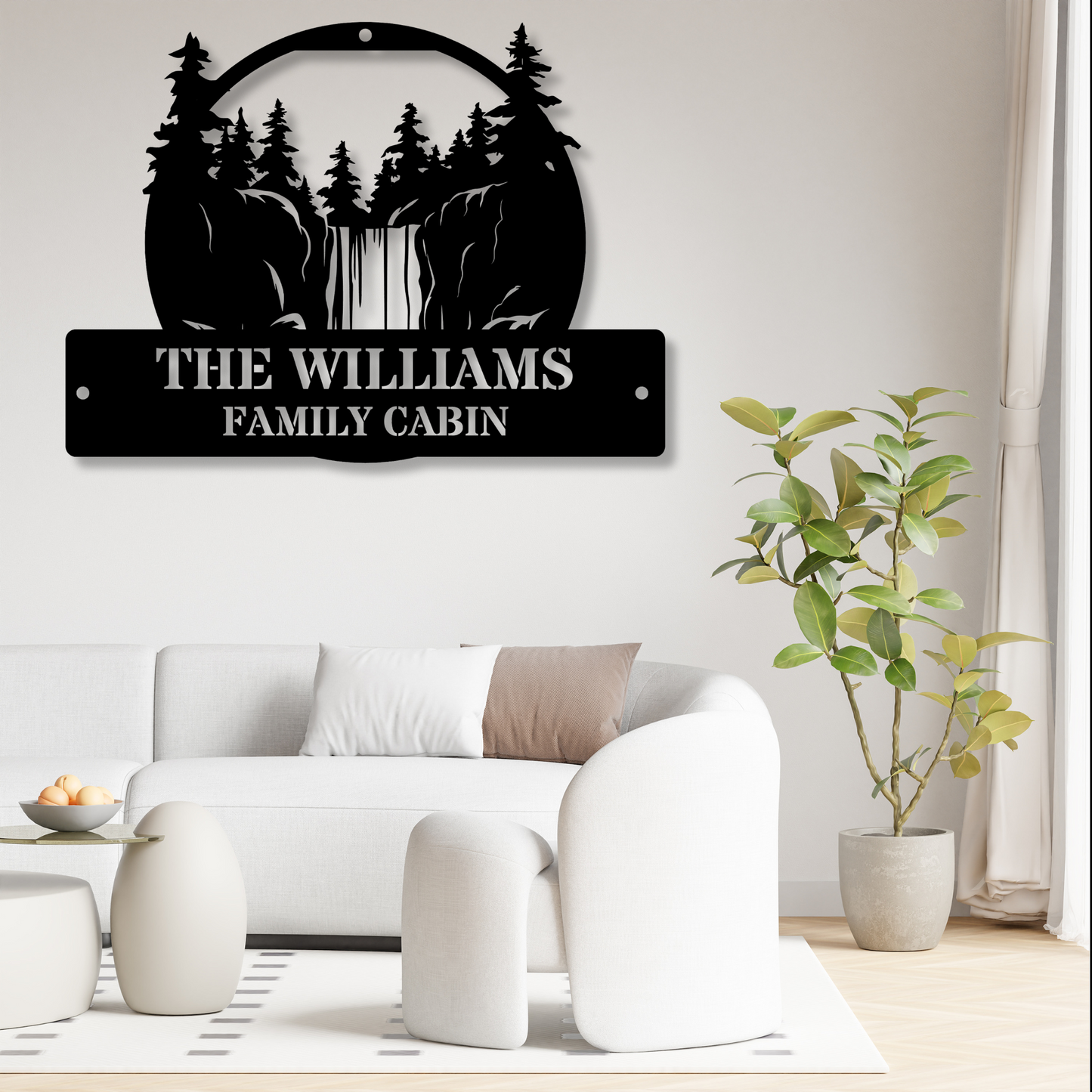 Custom Waterfall Wall Metal Sign Decor, Waterfall Wall Art, Metal Wall Art, Home Decor Art, Nature Inspired Art for Both Men & Women