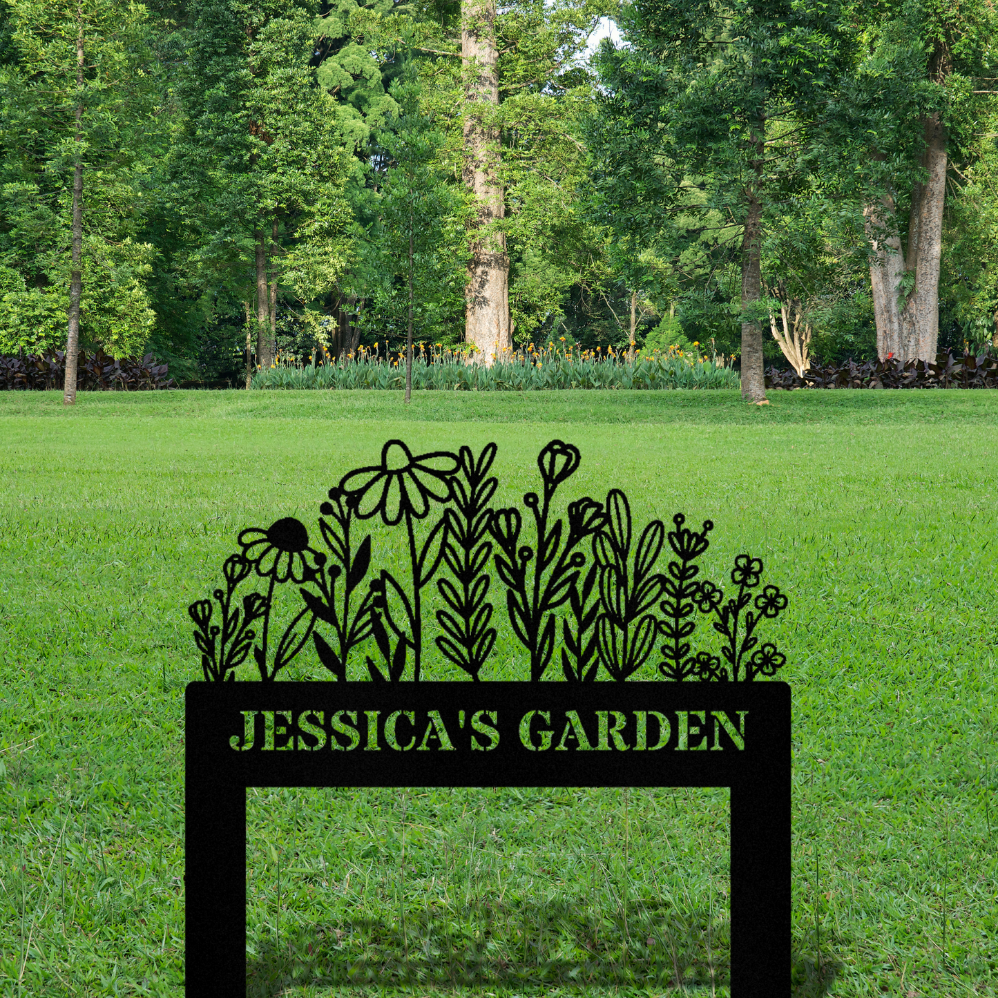 Custom Wildflower Garden Metal Stake Sign, Flowers Garden Decor, Nana's Gift, Outdoor Garden Stake Sign, Wildflower Sign