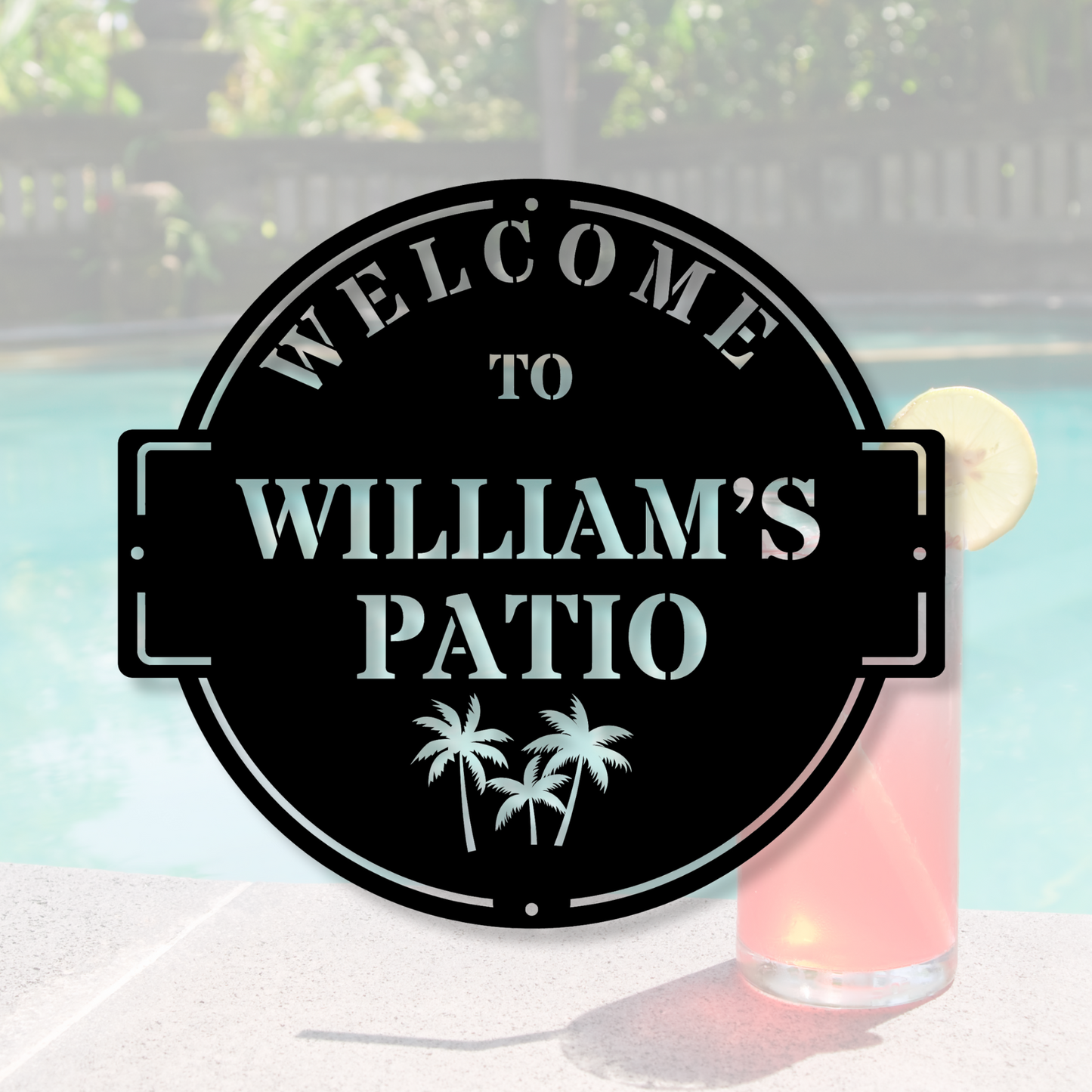 Custom Patio Metal Sign, Personalized Patio Metal sign , Housewarming Gift, Metal Patio Sign
